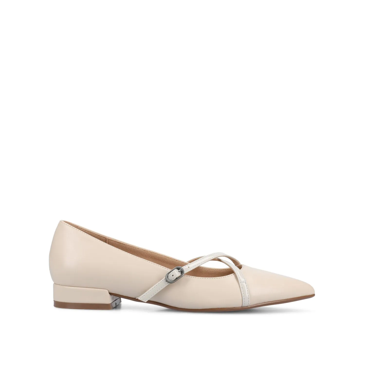 CAMBY DRESS FLAT IN FAUX LEATHER euro casual