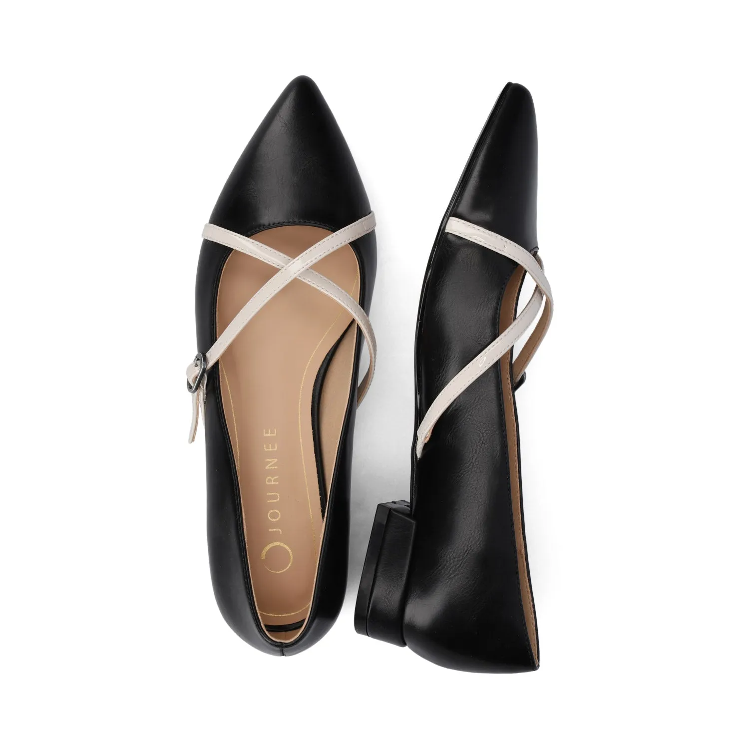 CAMBY DRESS FLAT IN FAUX LEATHER euro casual