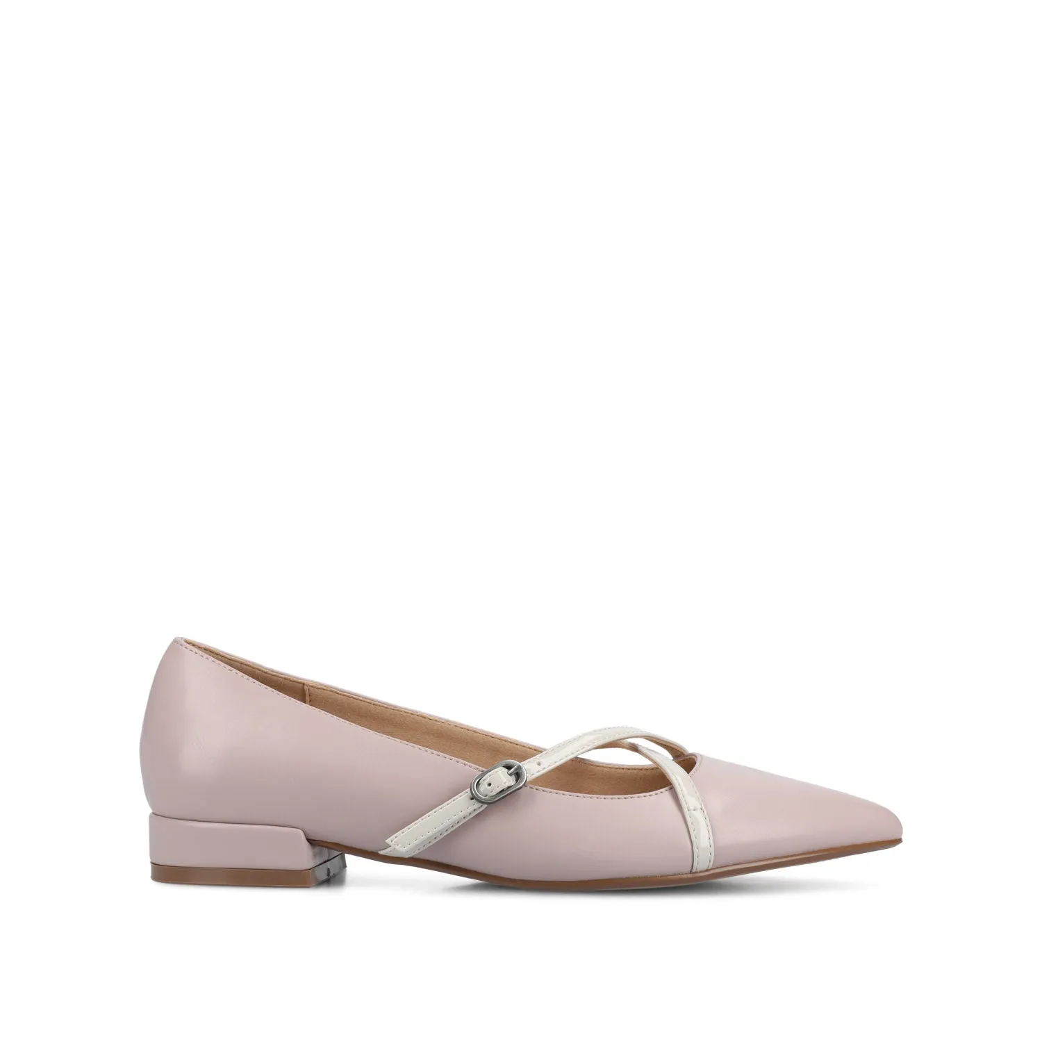 CAMBY DRESS FLAT IN FAUX LEATHER euro casual