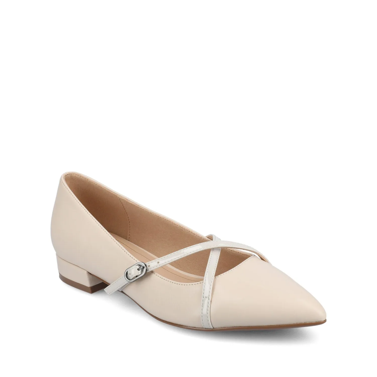 CAMBY DRESS FLAT IN FAUX LEATHER euro casual