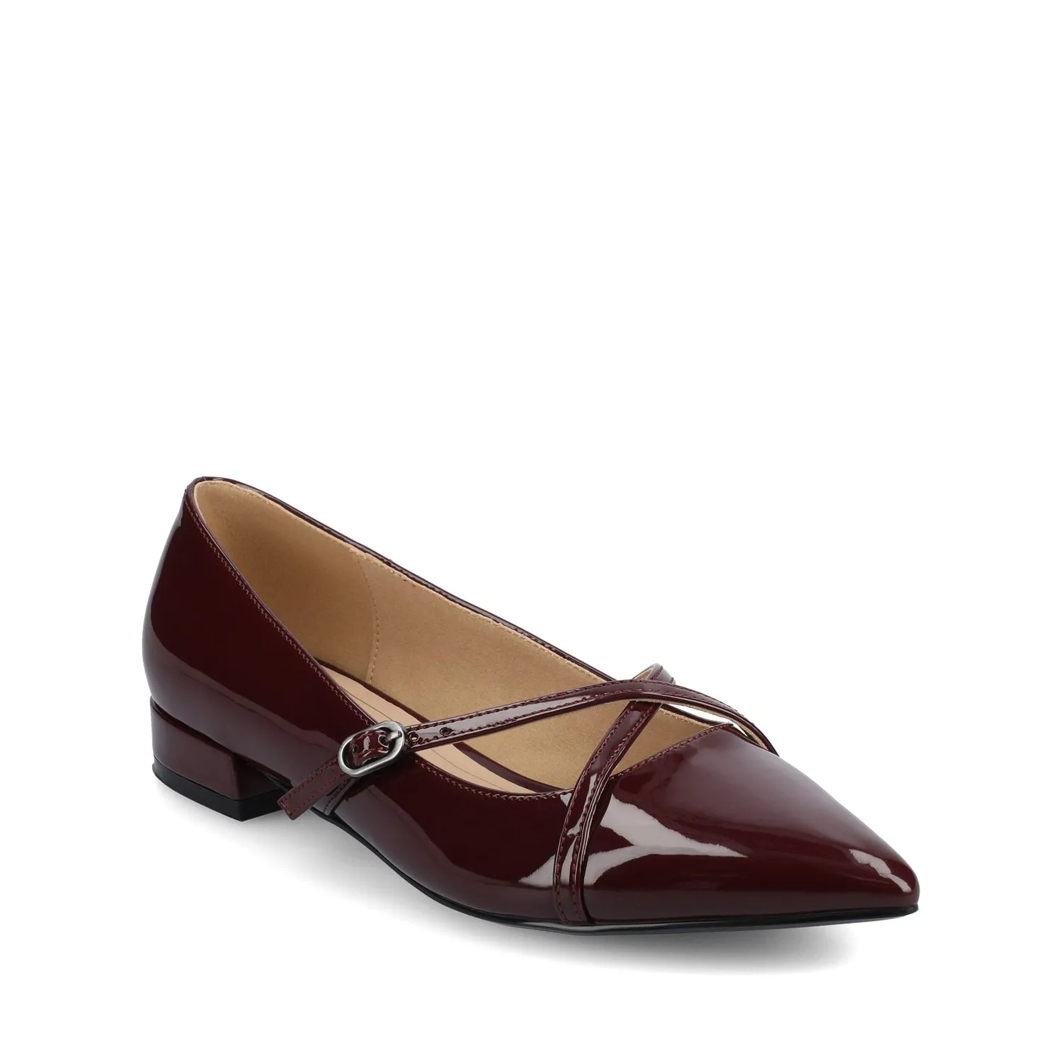 CAMBY DRESS FLAT IN FAUX LEATHER euro casual