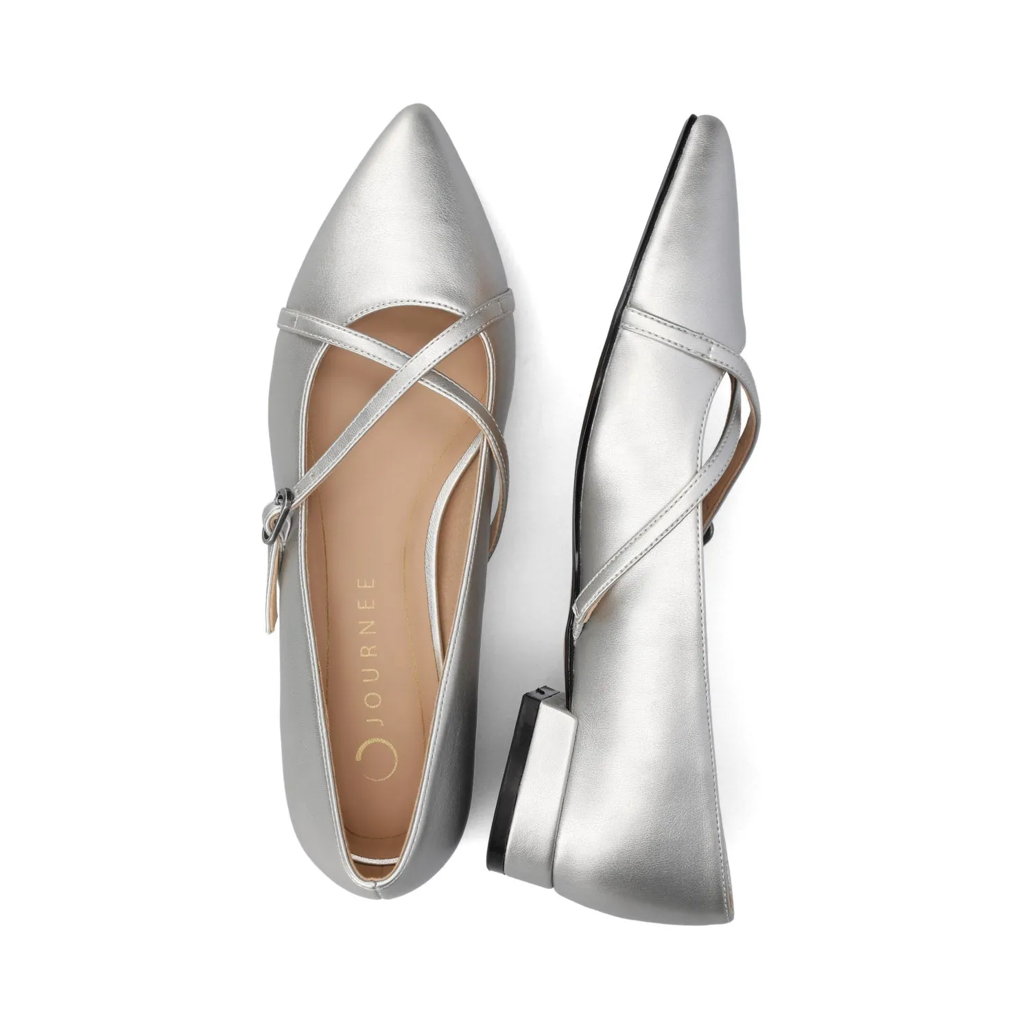 CAMBY DRESS FLAT IN FAUX LEATHER euro casual