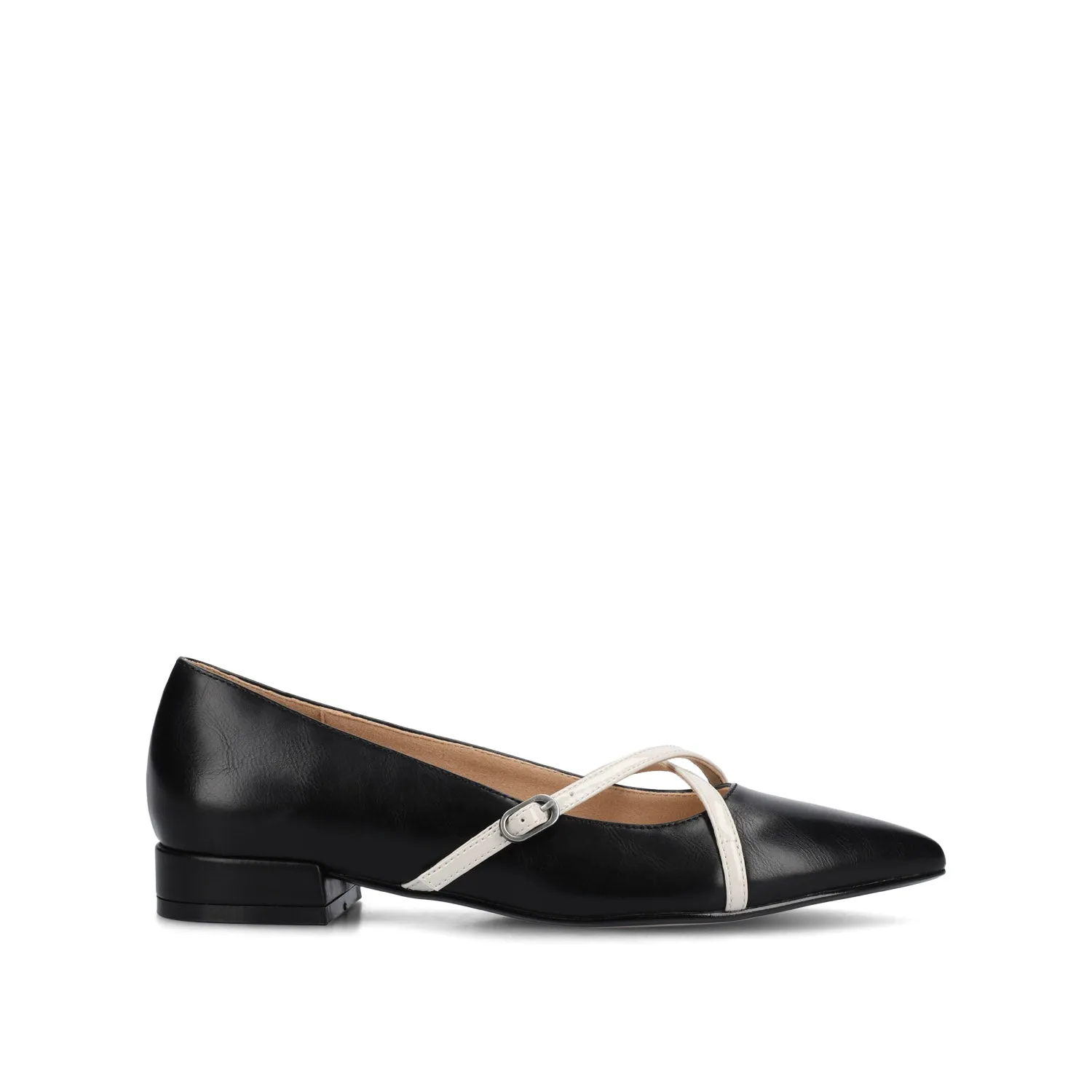 CAMBY DRESS FLAT IN FAUX LEATHER euro casual