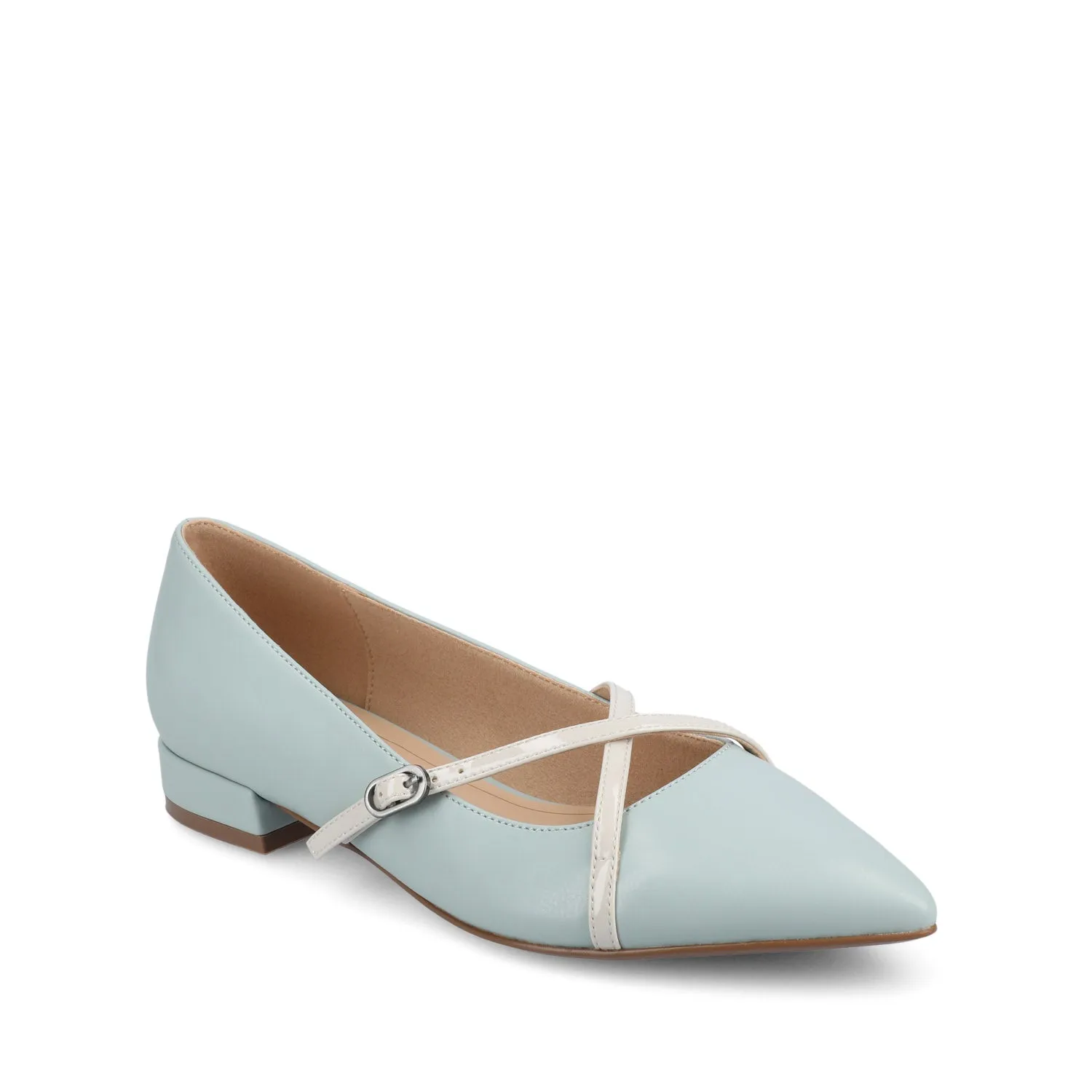 CAMBY DRESS FLAT IN FAUX LEATHER euro casual