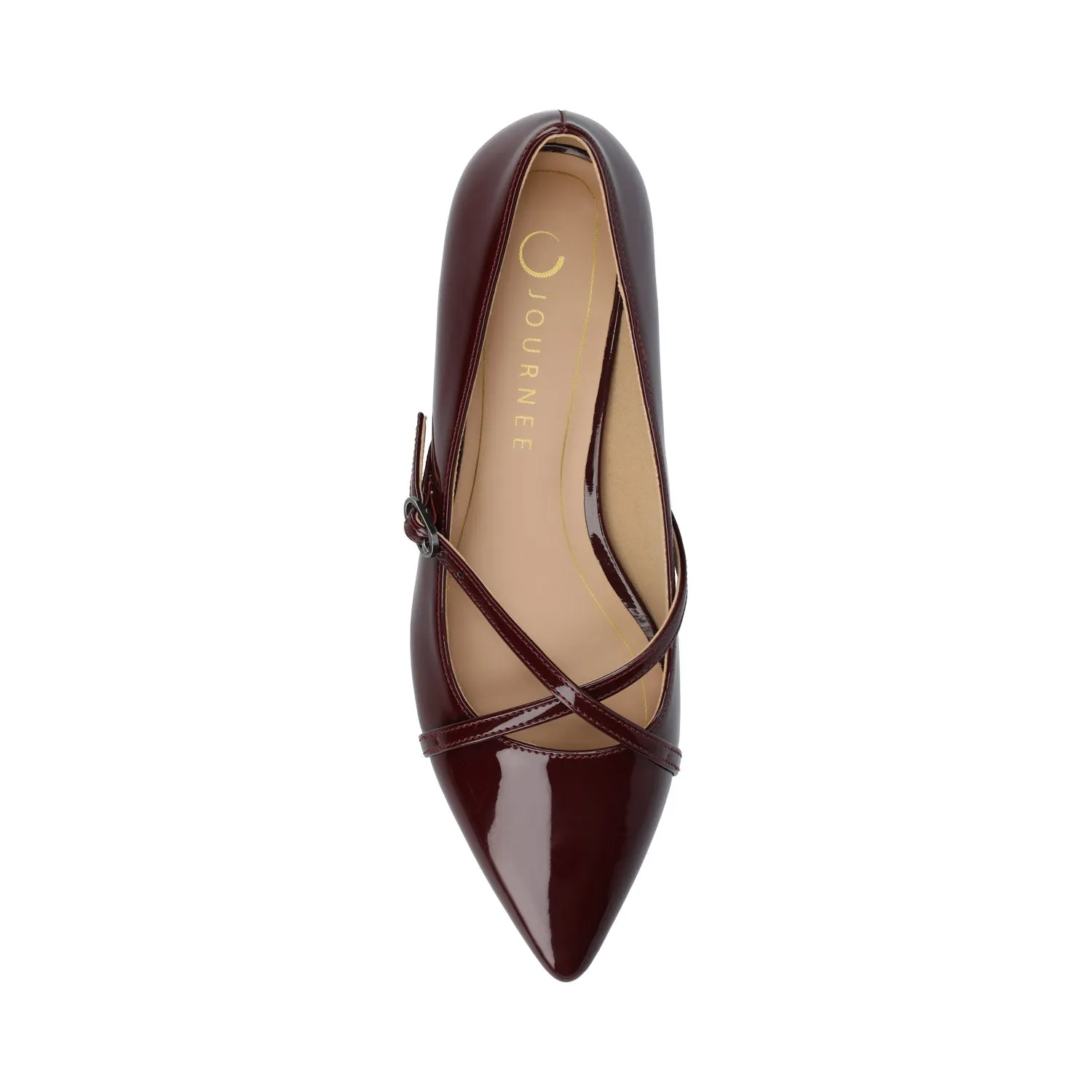 CAMBY DRESS FLAT IN FAUX LEATHER euro casual