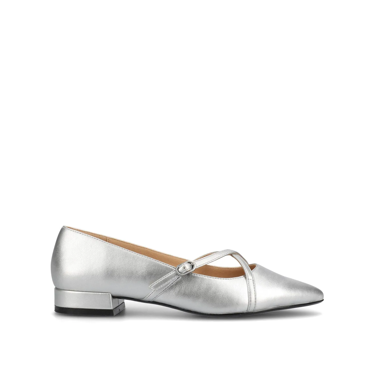 CAMBY DRESS FLAT IN FAUX LEATHER euro casual