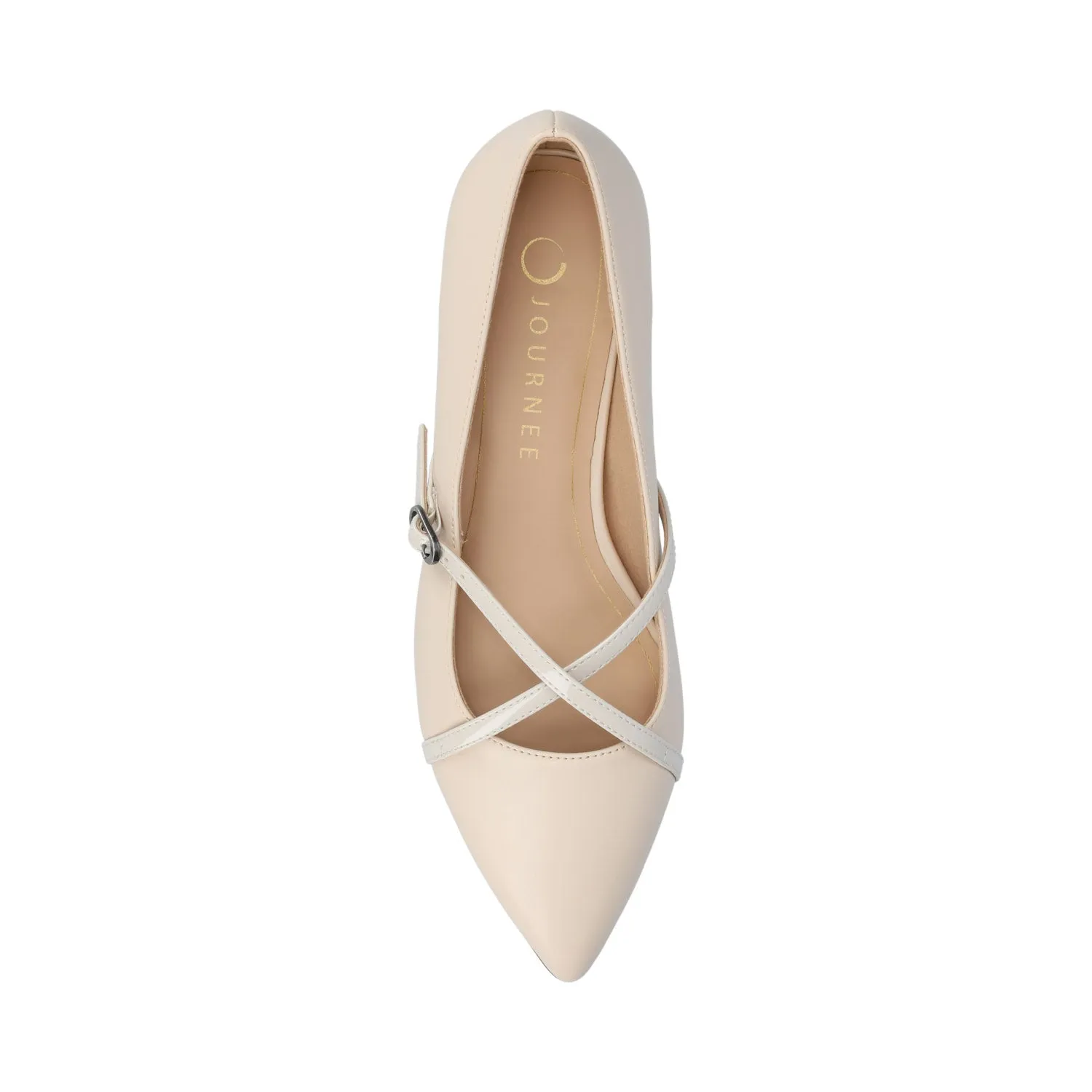 CAMBY DRESS FLAT IN FAUX LEATHER euro casual