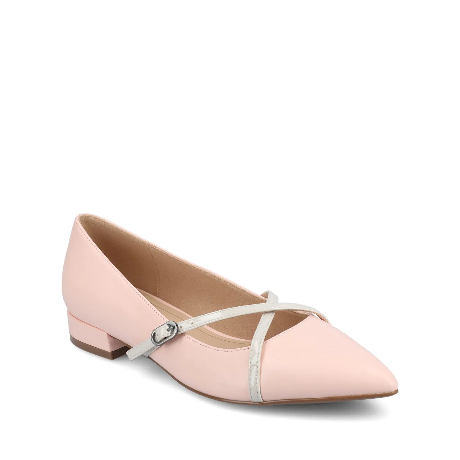 CAMBY DRESS FLAT IN FAUX LEATHER euro casual