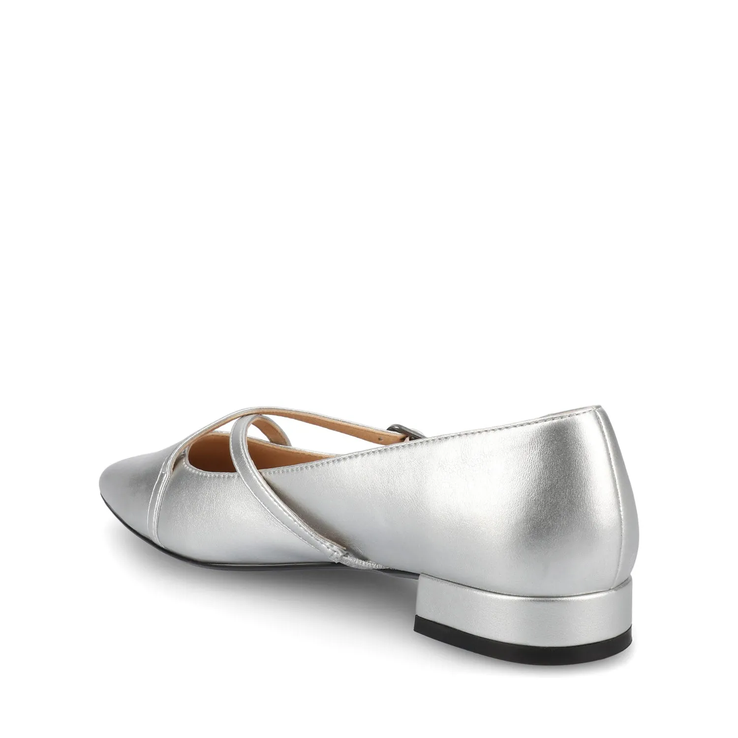 CAMBY DRESS FLAT IN FAUX LEATHER euro casual
