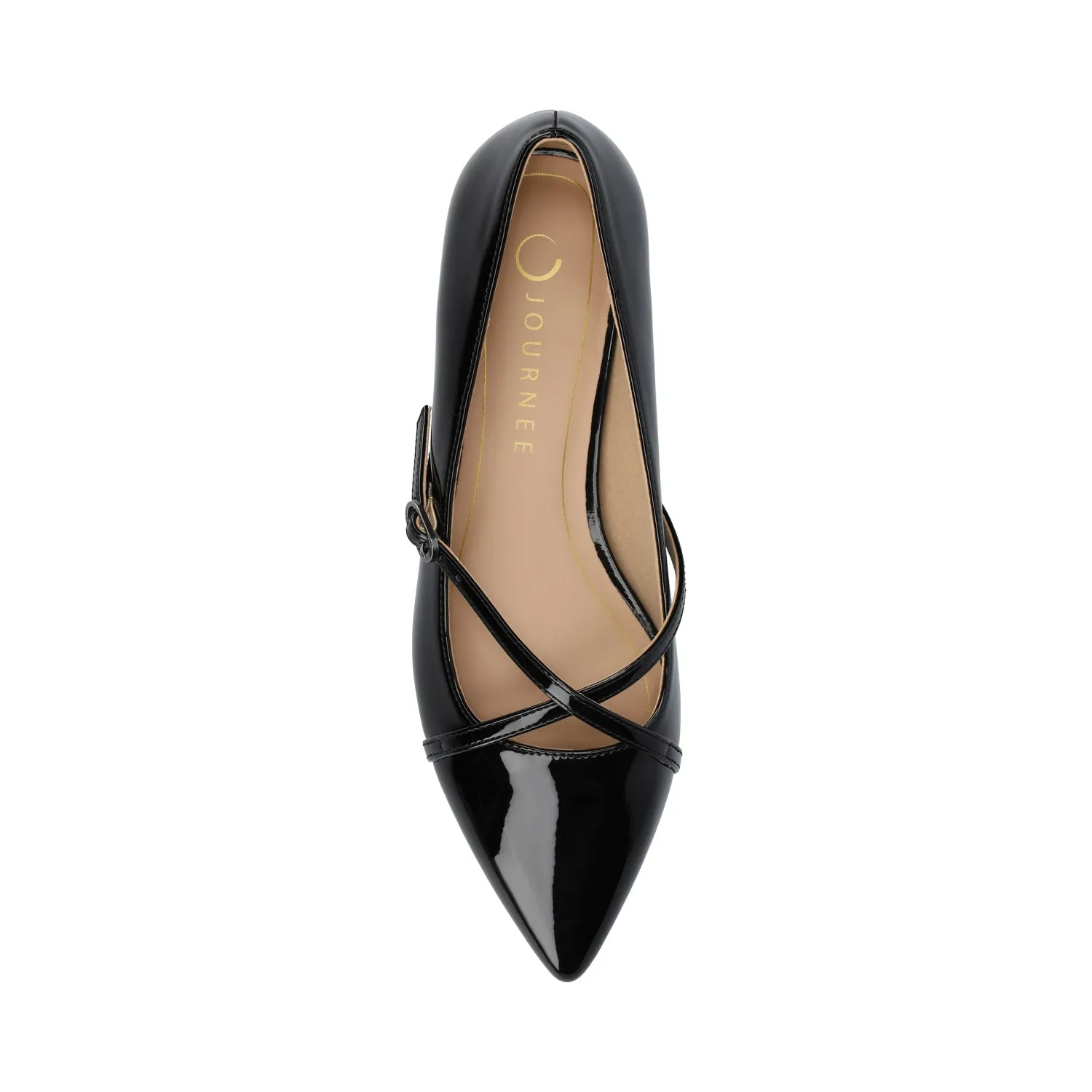 CAMBY DRESS FLAT IN FAUX LEATHER euro casual