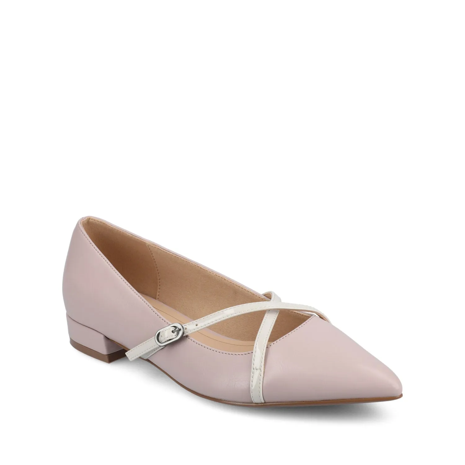 CAMBY DRESS FLAT IN FAUX LEATHER euro casual