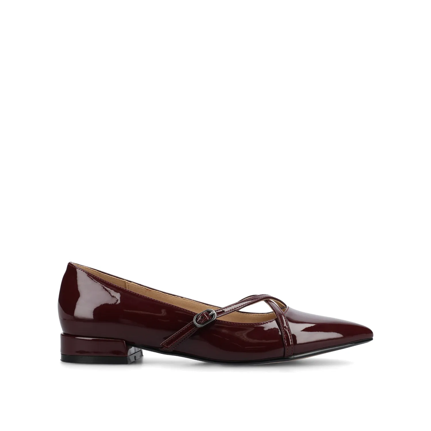 CAMBY DRESS FLAT IN FAUX LEATHER euro casual