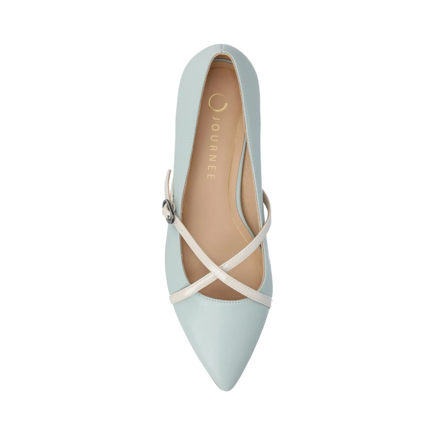 CAMBY DRESS FLAT IN FAUX LEATHER euro casual