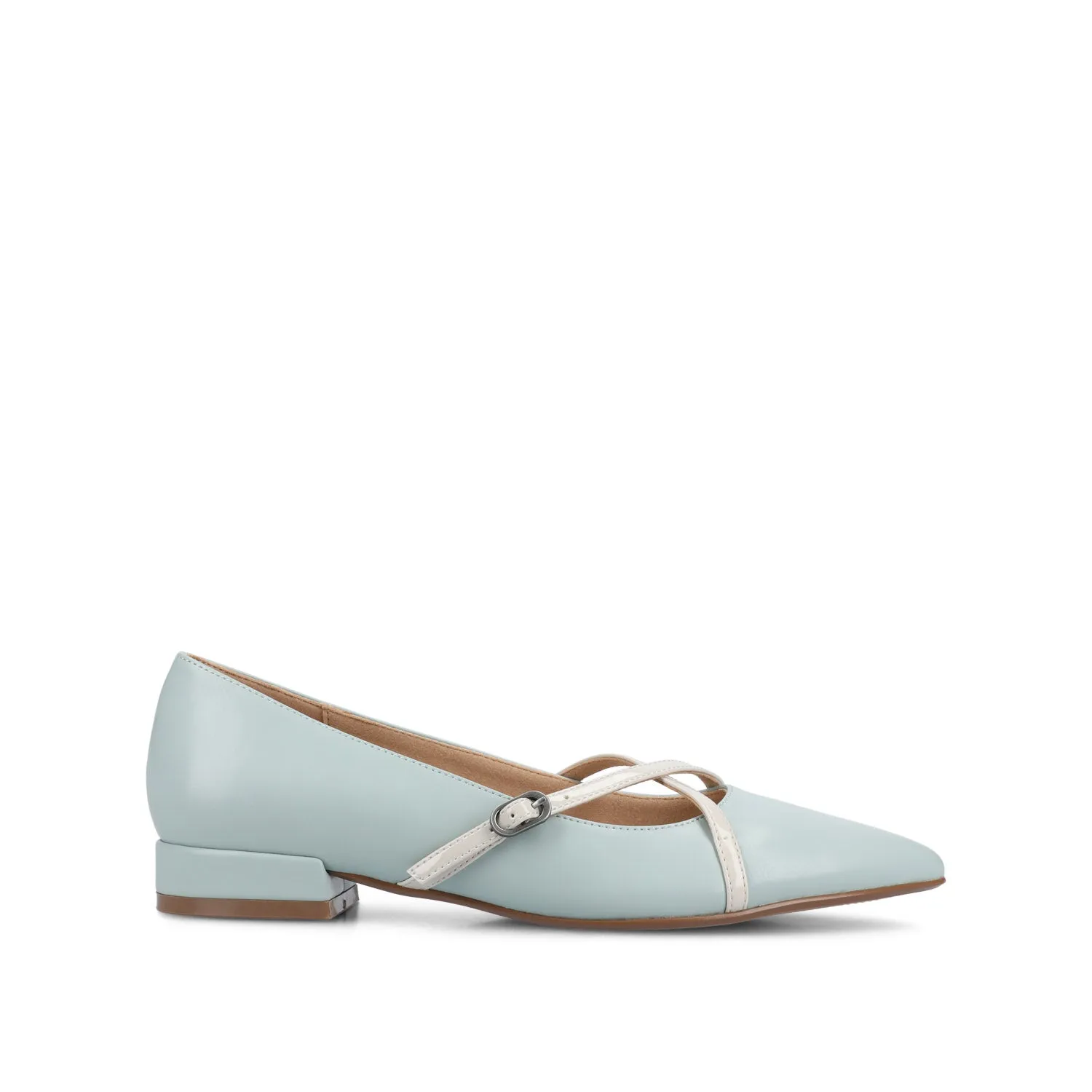 CAMBY DRESS FLAT IN FAUX LEATHER euro casual