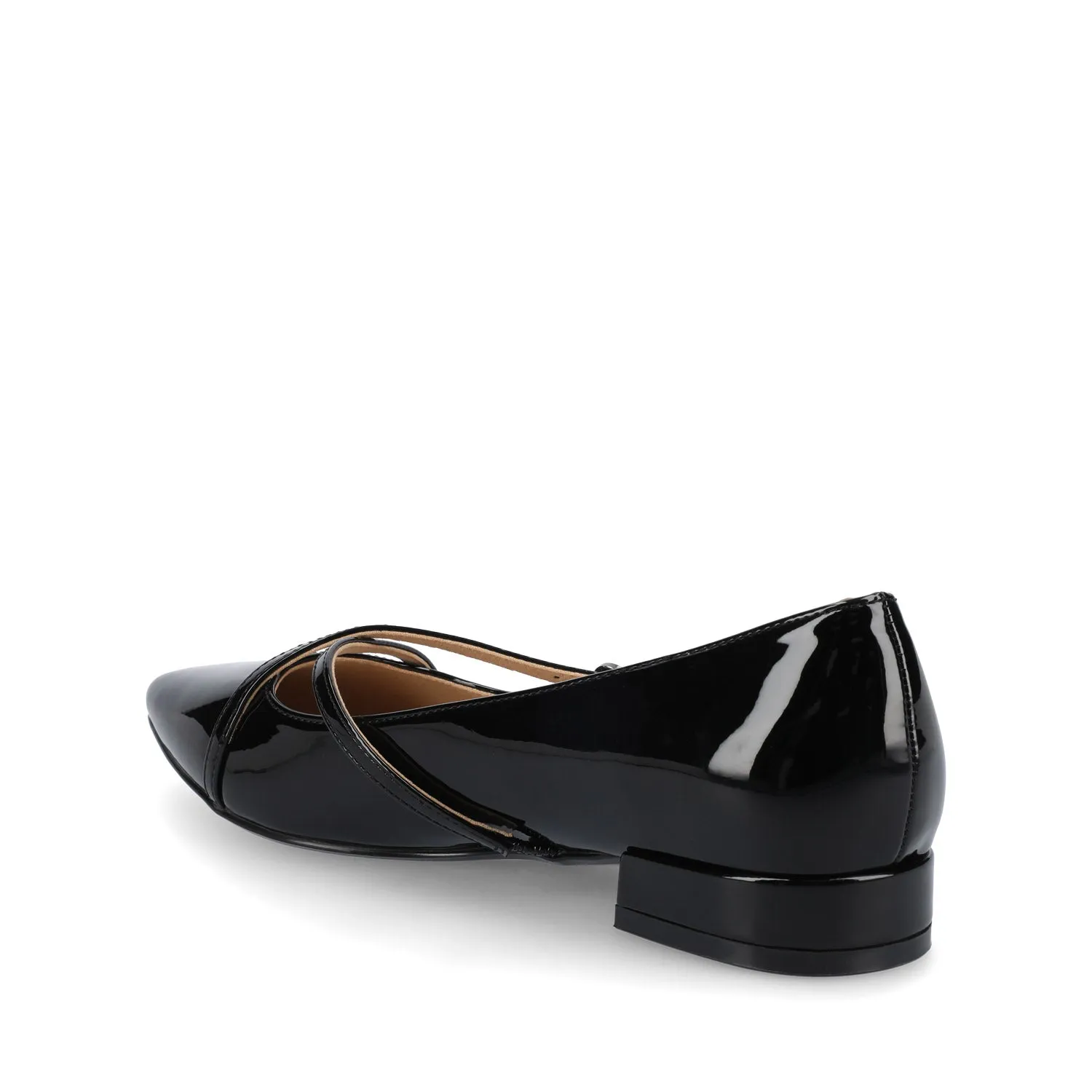 CAMBY DRESS FLAT IN FAUX LEATHER euro casual