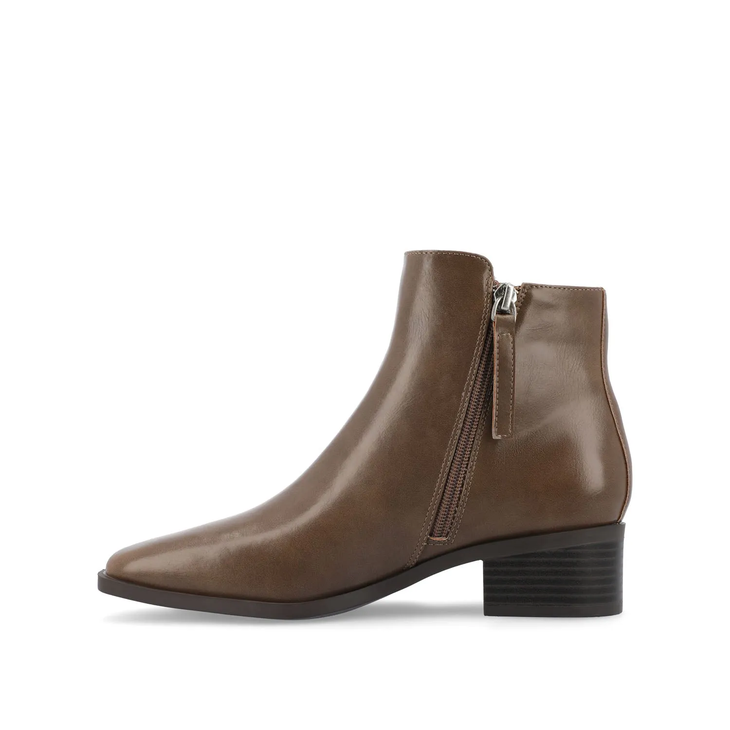 CAPPRI SQUARE-TOE BOOTIES IN FAUX LEATHER arch hug