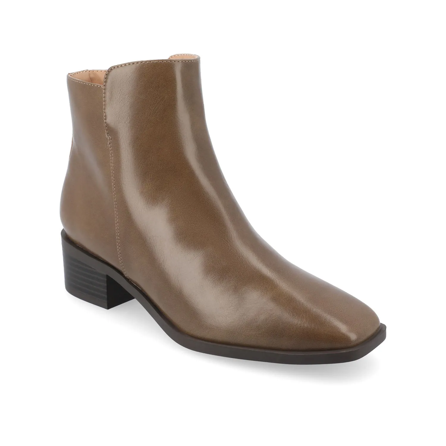 CAPPRI SQUARE-TOE BOOTIES IN FAUX LEATHER arch hug