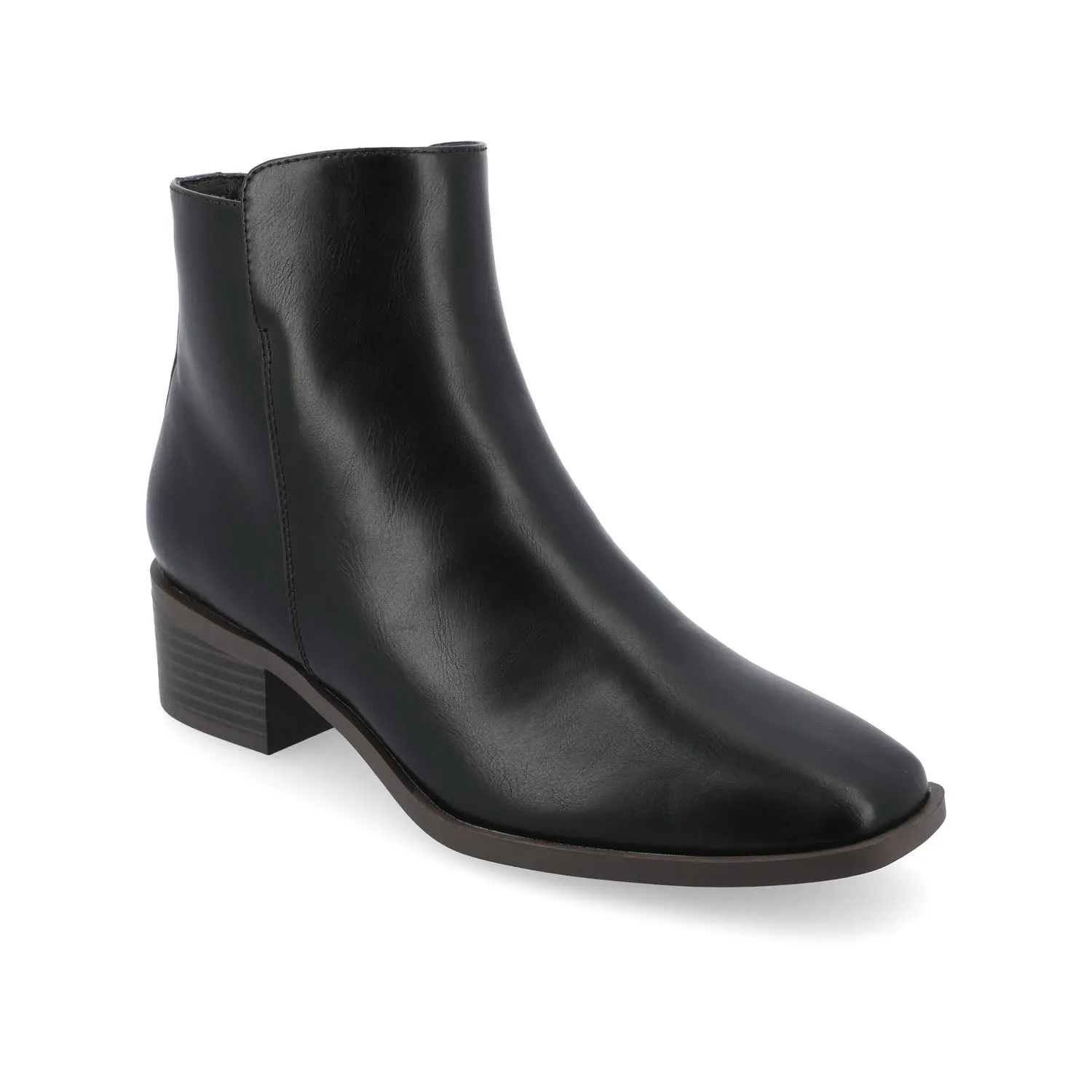 CAPPRI SQUARE-TOE BOOTIES IN FAUX LEATHER arch hug