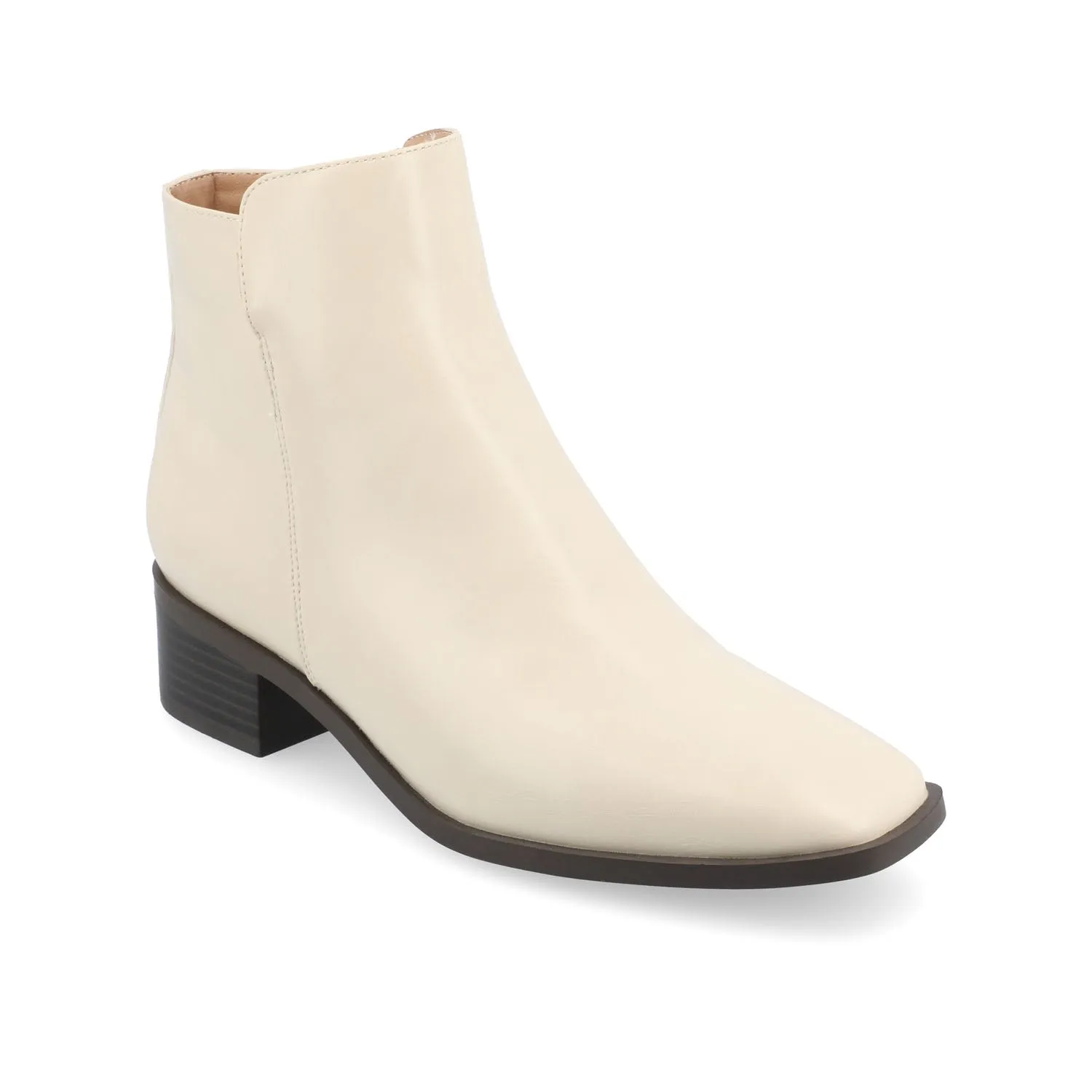CAPPRI SQUARE-TOE BOOTIES IN FAUX LEATHER arch hug