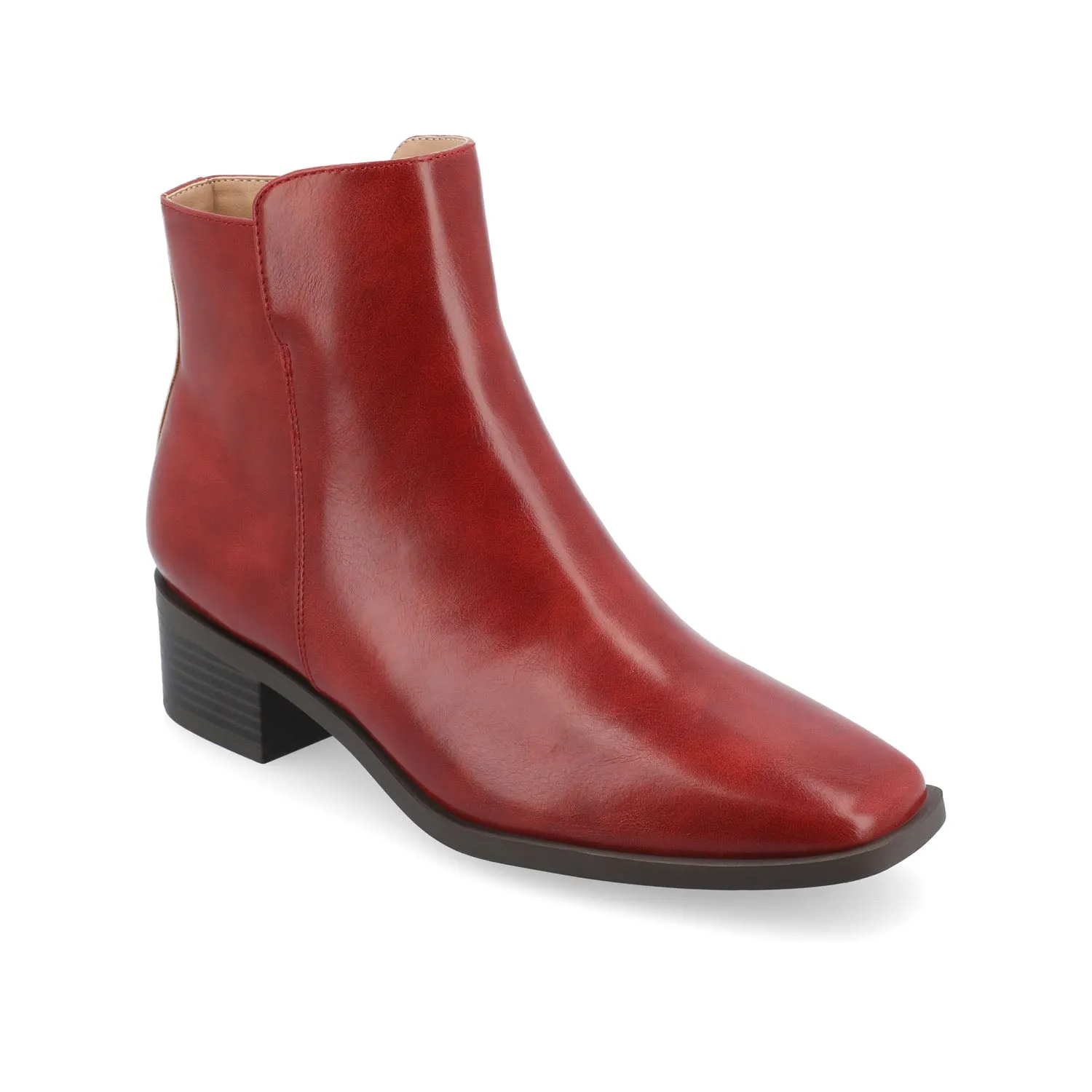 CAPPRI SQUARE-TOE BOOTIES IN FAUX LEATHER arch hug