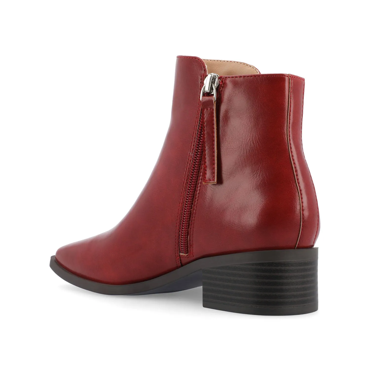 CAPPRI SQUARE-TOE BOOTIES IN FAUX LEATHER arch hug