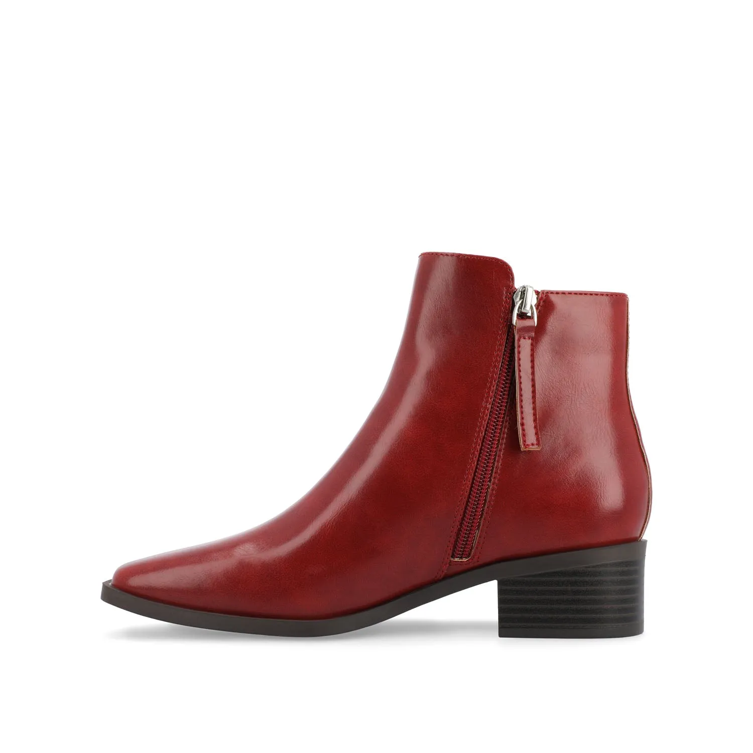 CAPPRI SQUARE-TOE BOOTIES IN FAUX LEATHER arch hug
