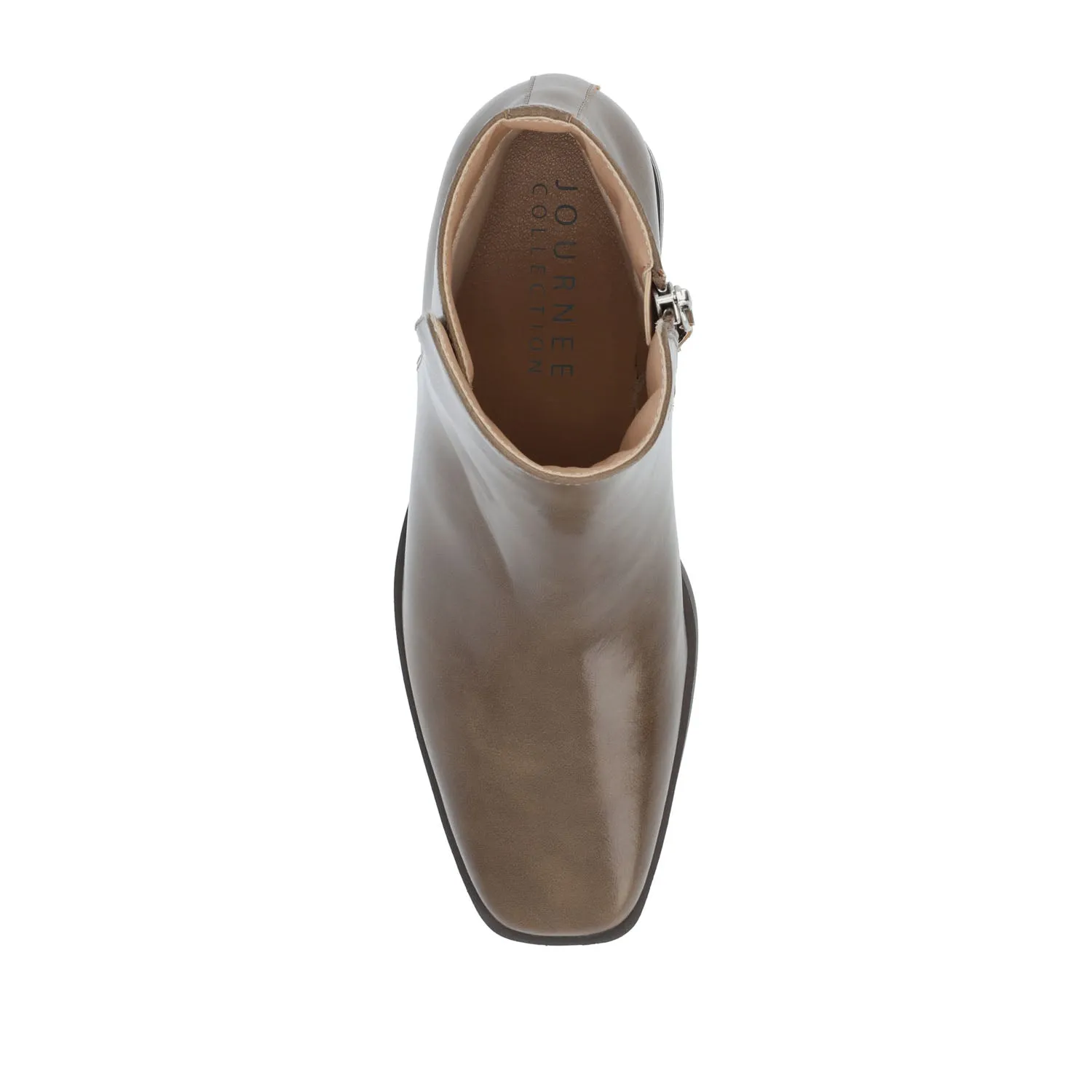 CAPPRI SQUARE-TOE BOOTIES IN FAUX LEATHER arch hug