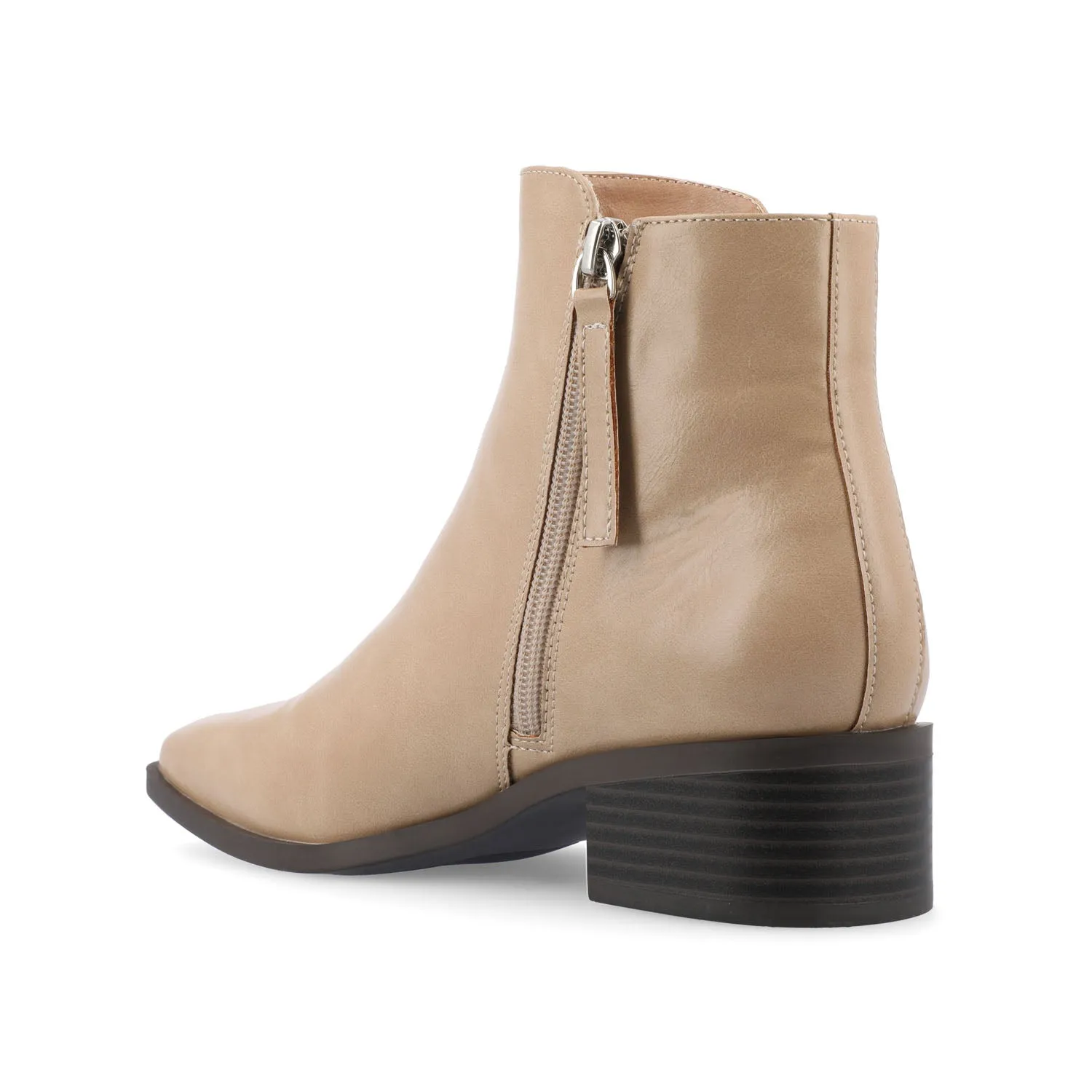CAPPRI SQUARE-TOE BOOTIES IN FAUX LEATHER arch hug