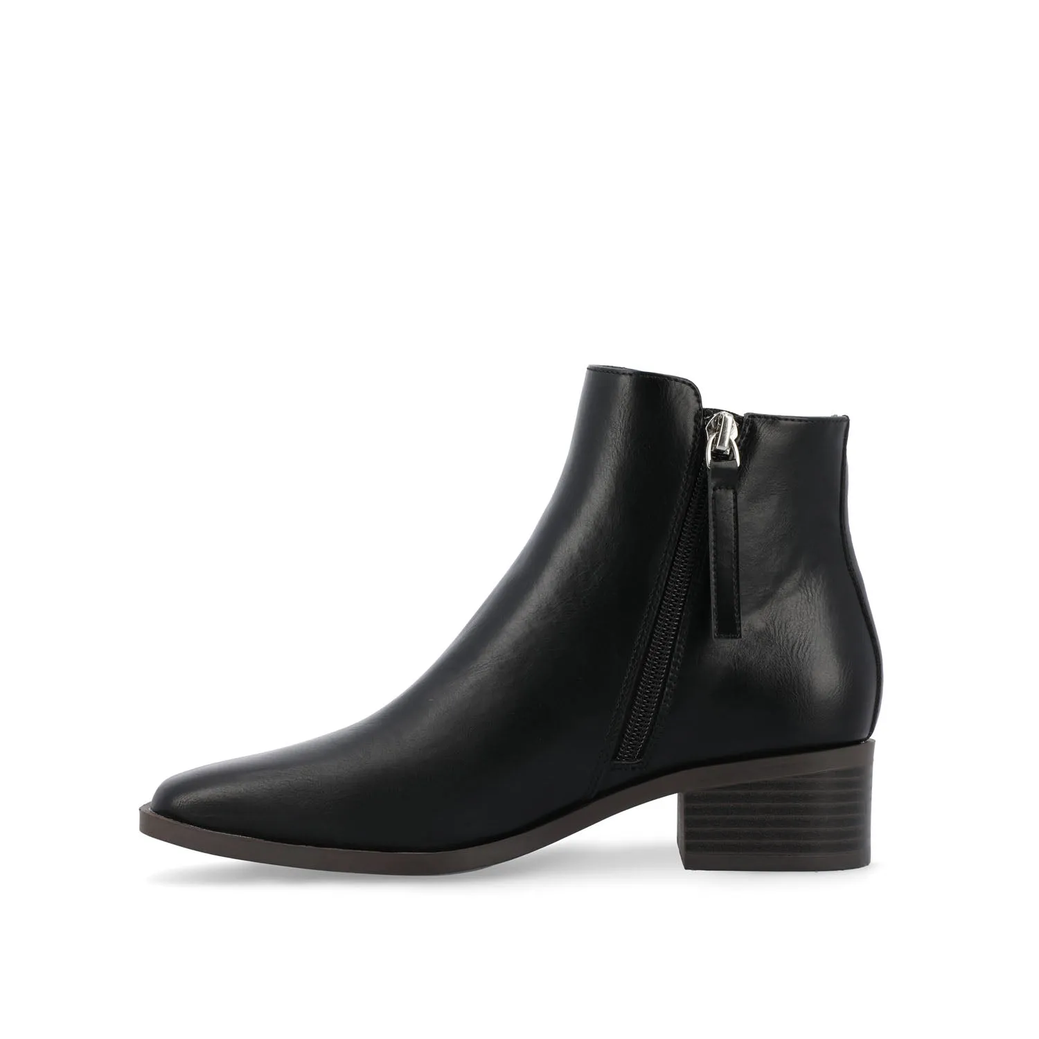 CAPPRI SQUARE-TOE BOOTIES IN FAUX LEATHER arch hug