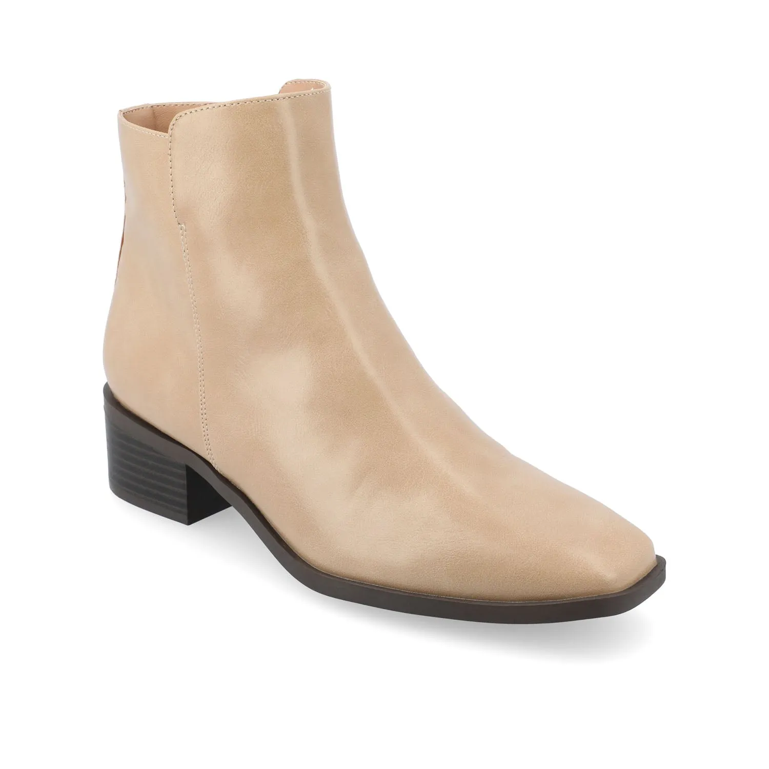 CAPPRI SQUARE-TOE BOOTIES IN FAUX LEATHER arch hug