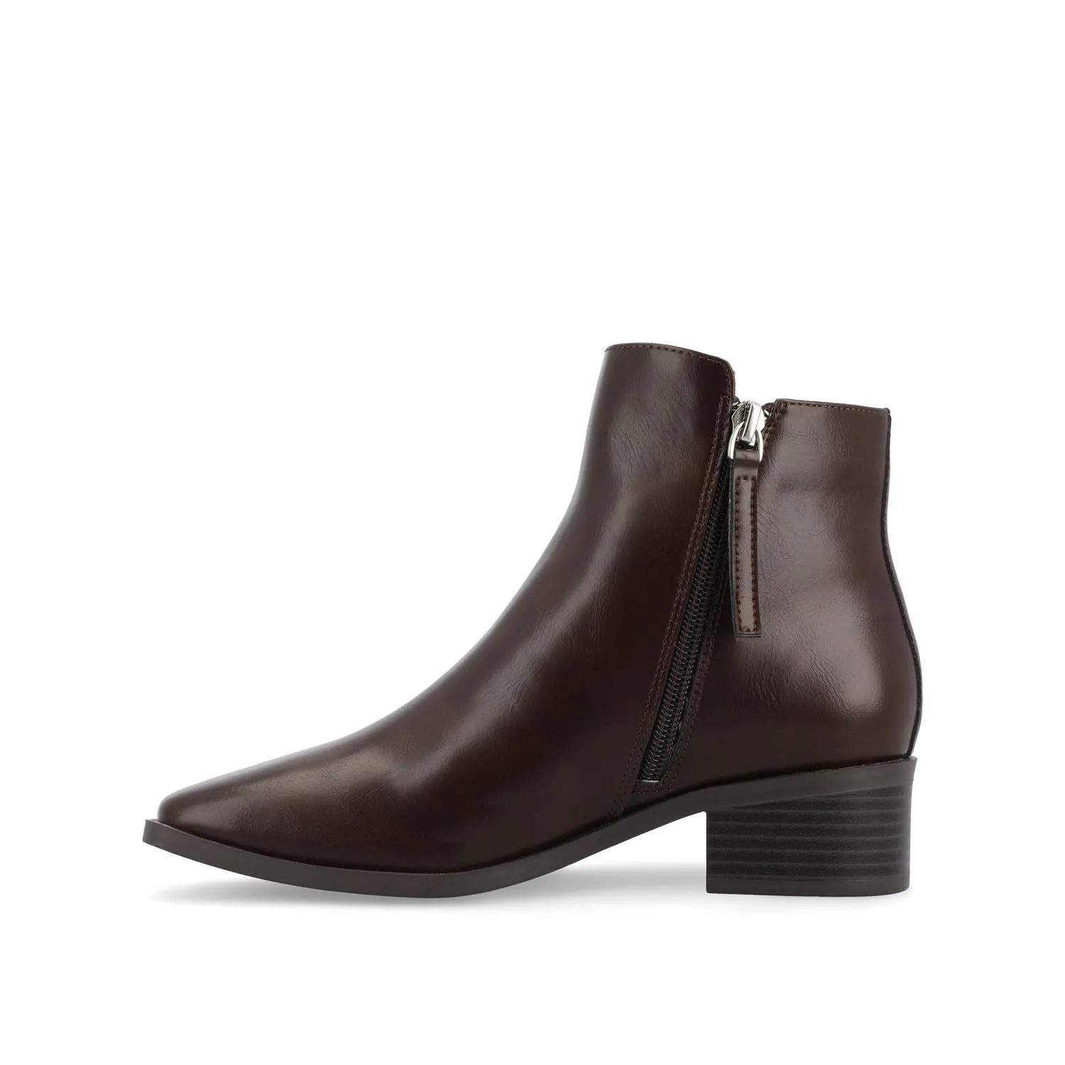 CAPPRI SQUARE-TOE BOOTIES IN FAUX LEATHER arch hug