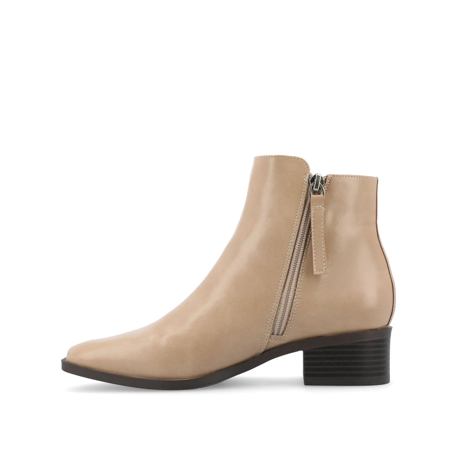 CAPPRI SQUARE-TOE BOOTIES IN FAUX LEATHER arch hug