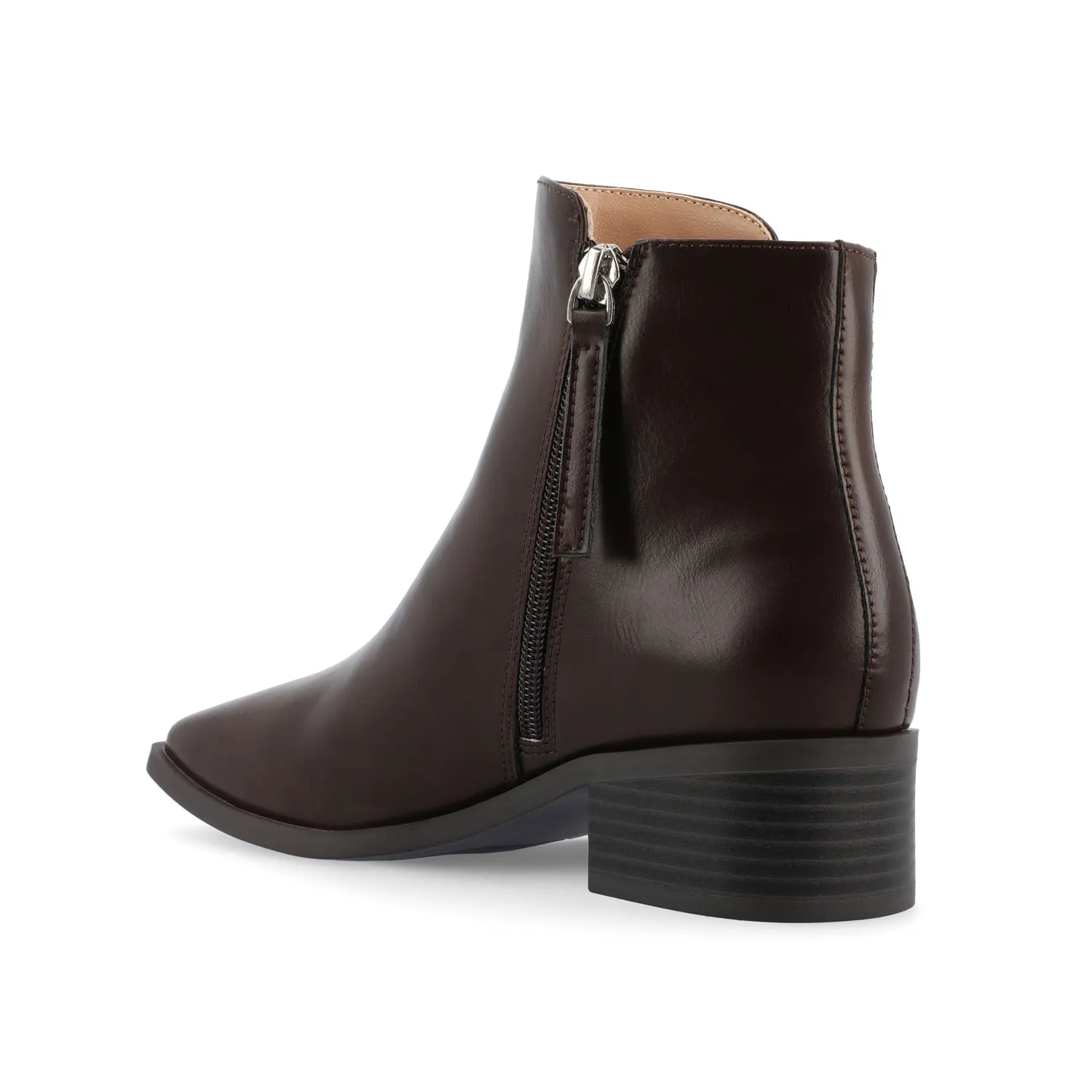 CAPPRI SQUARE-TOE BOOTIES IN FAUX LEATHER arch hug