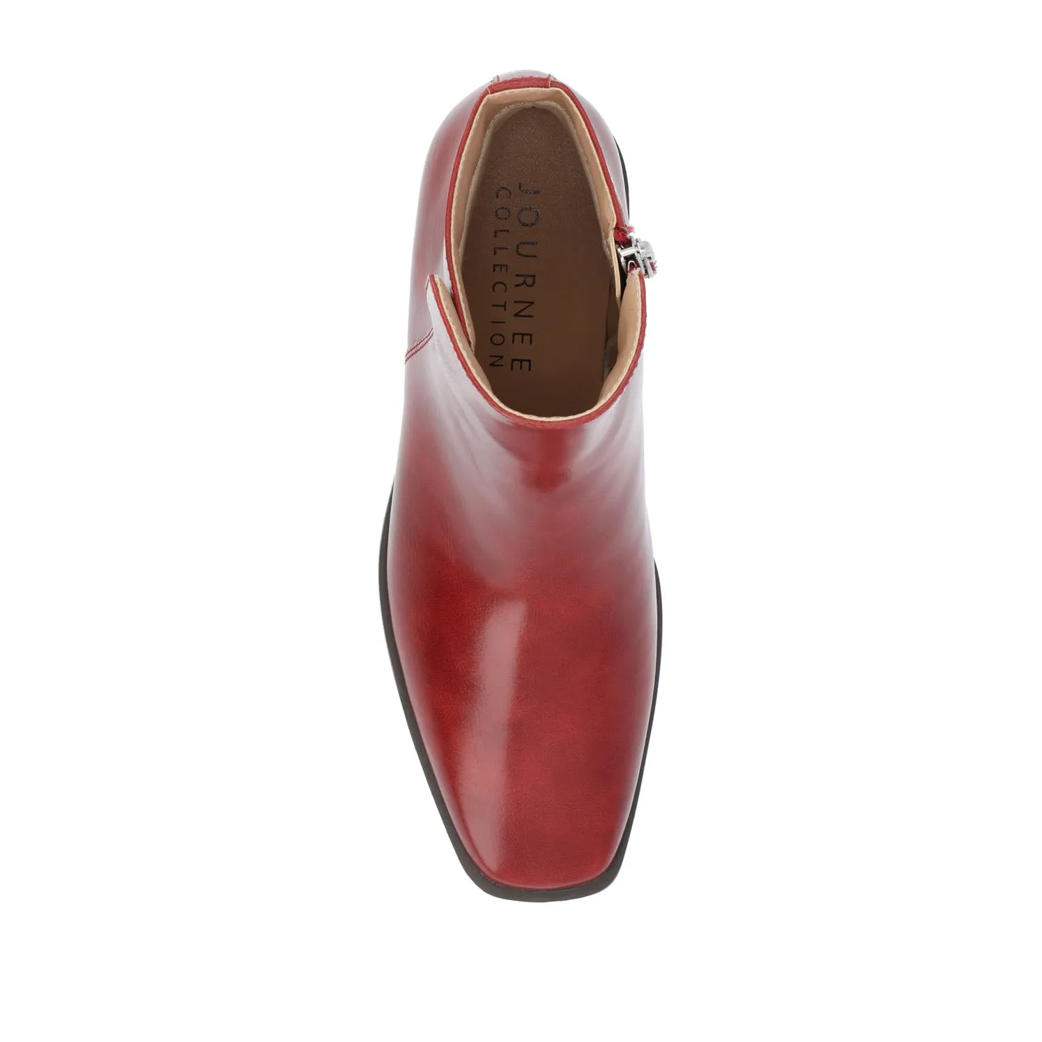 CAPPRI SQUARE-TOE BOOTIES IN FAUX LEATHER arch hug