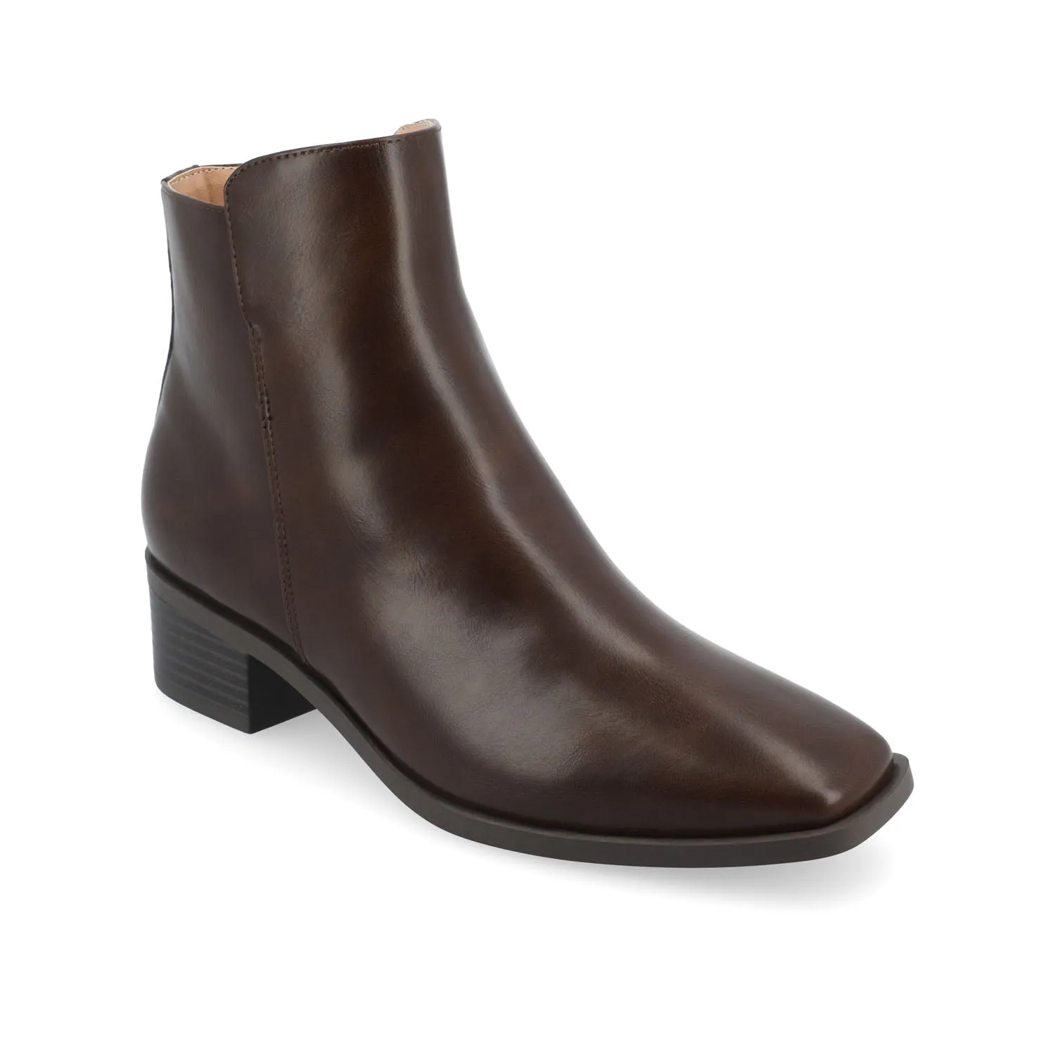 CAPPRI SQUARE-TOE BOOTIES IN FAUX LEATHER arch hug