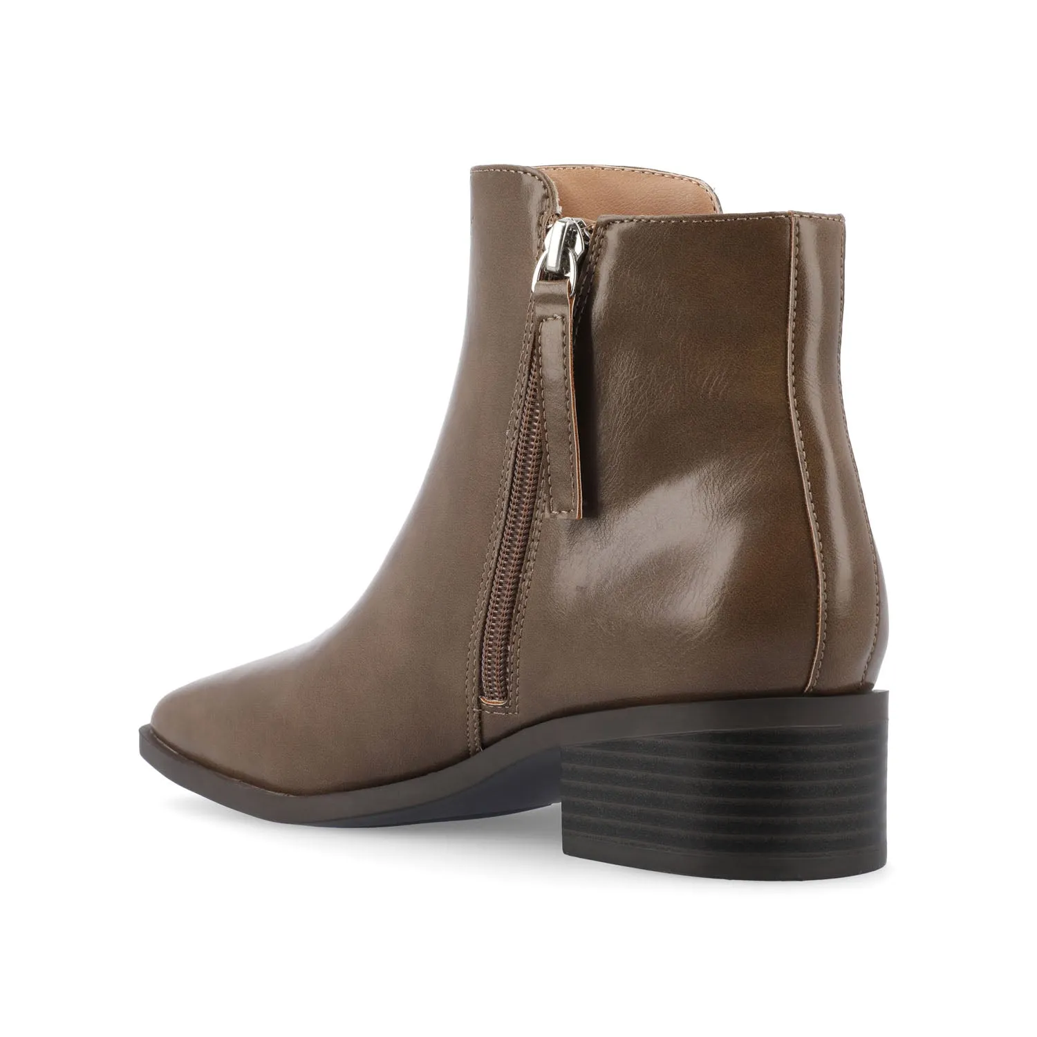 CAPPRI SQUARE-TOE BOOTIES IN FAUX LEATHER arch hug
