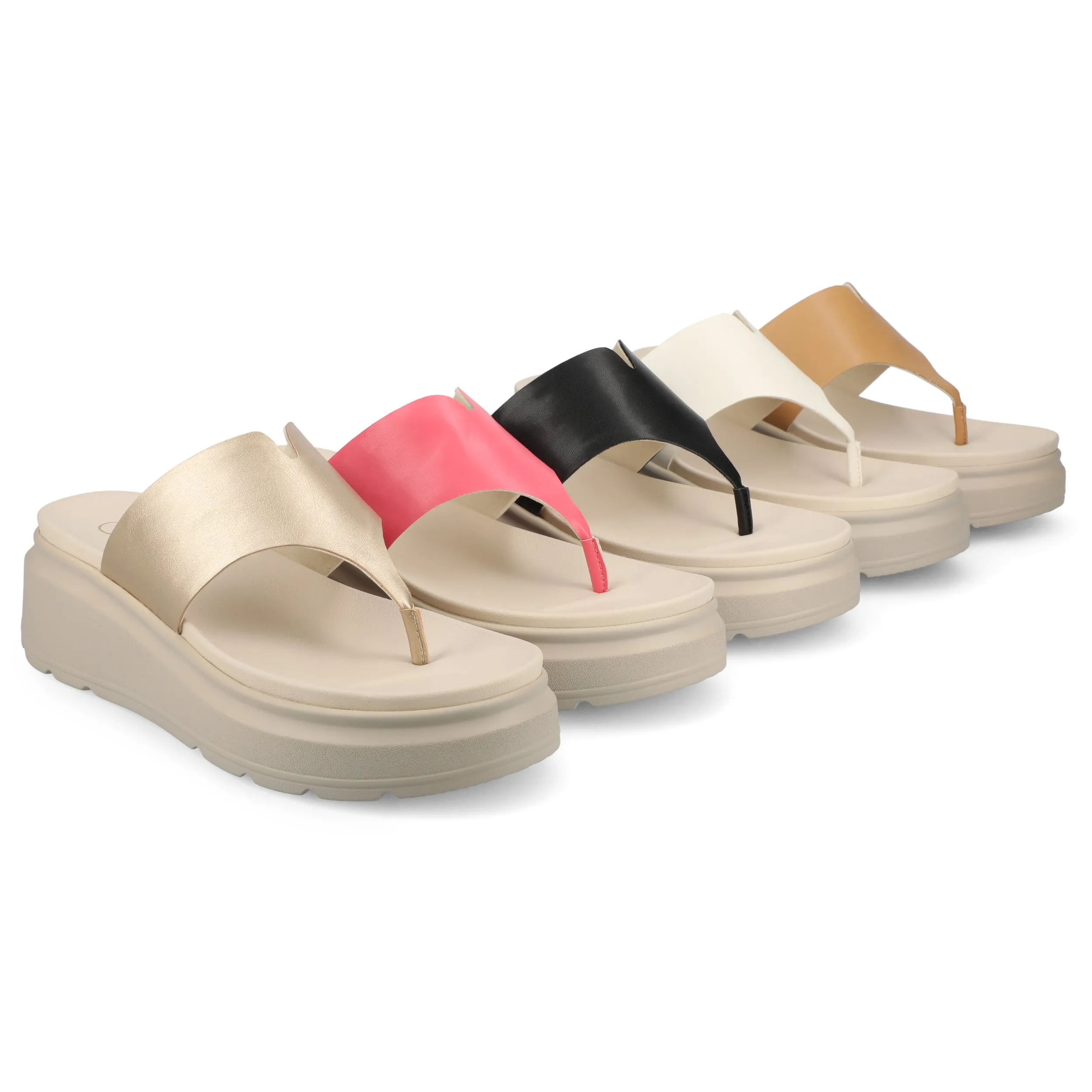 CARAH FLIP FLOP WEDGE SANDALS off time