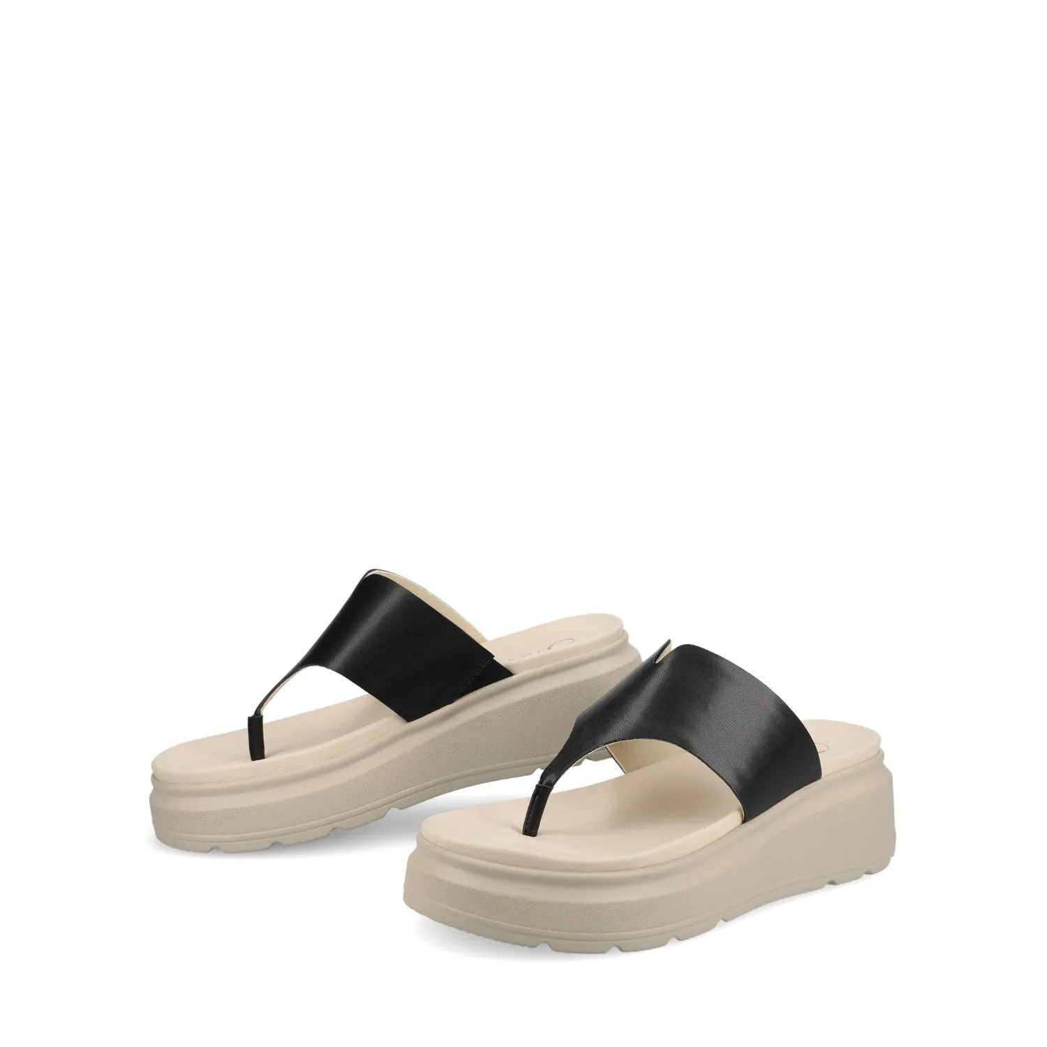 CARAH FLIP FLOP WEDGE SANDALS off time