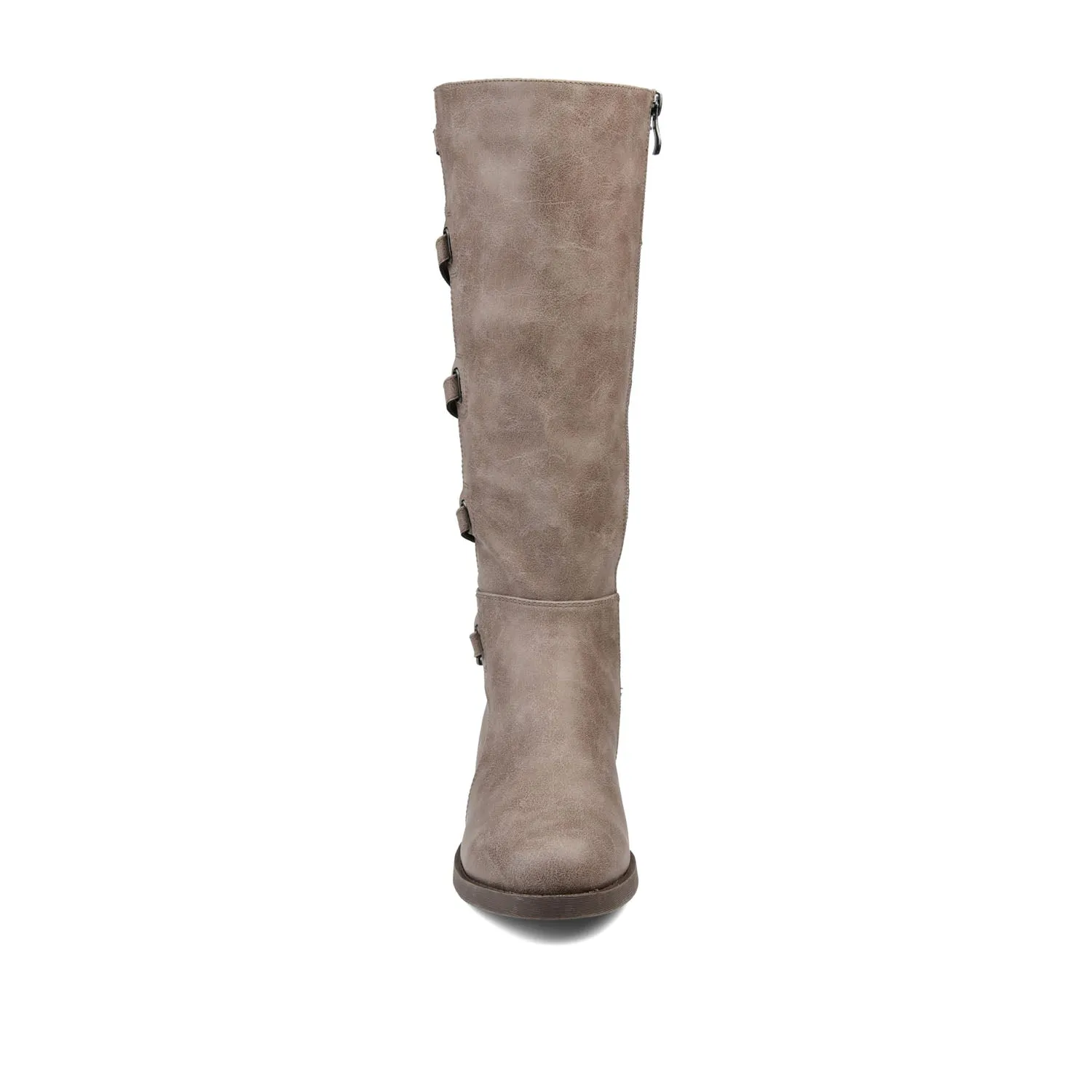 CARLY RIDING BOOTS IN FAUX LEATHER chunky edge