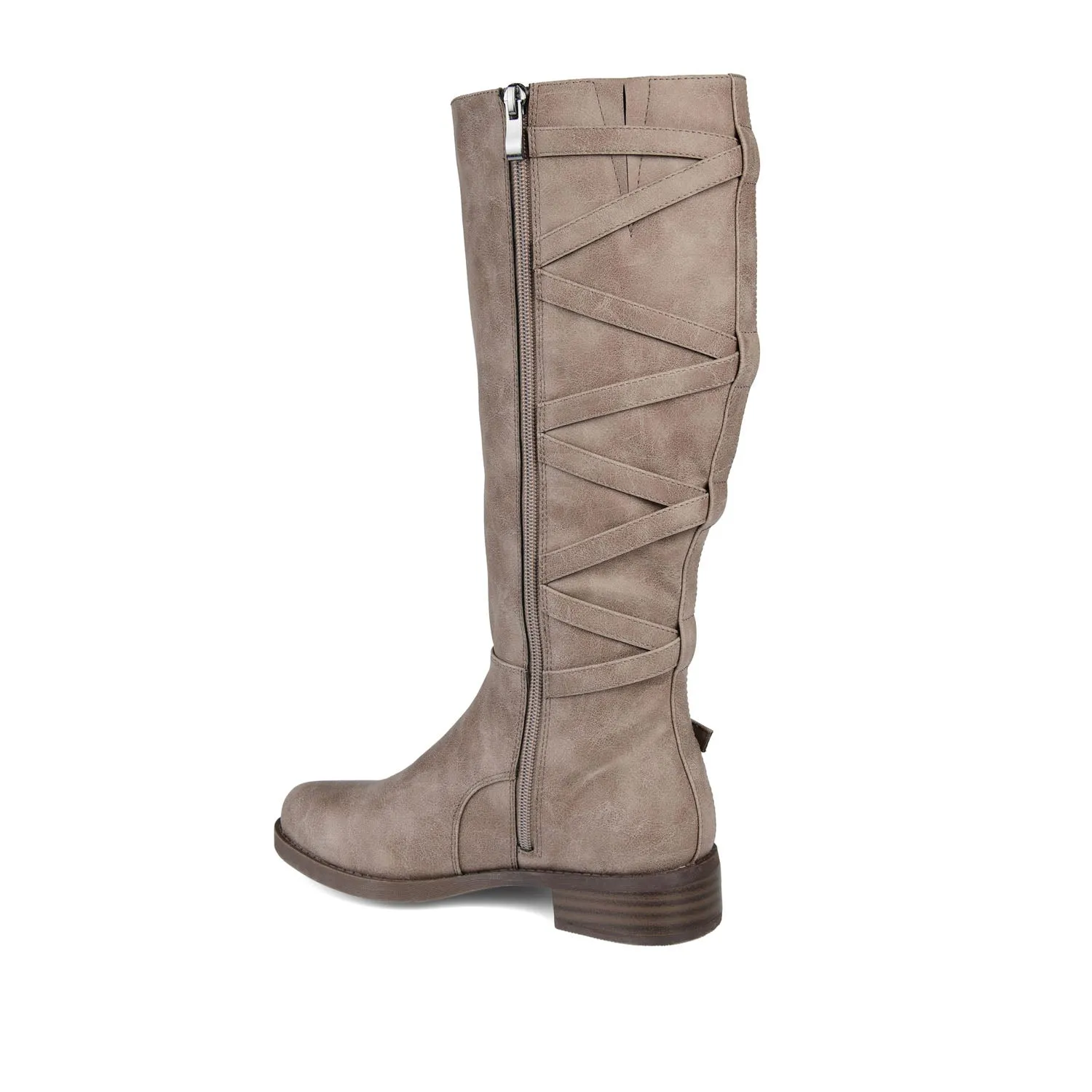 CARLY RIDING BOOTS IN FAUX LEATHER chunky edge