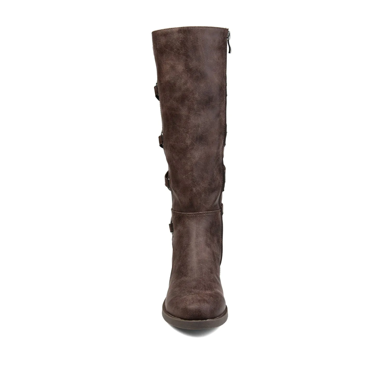 CARLY RIDING BOOTS IN FAUX LEATHER chunky edge