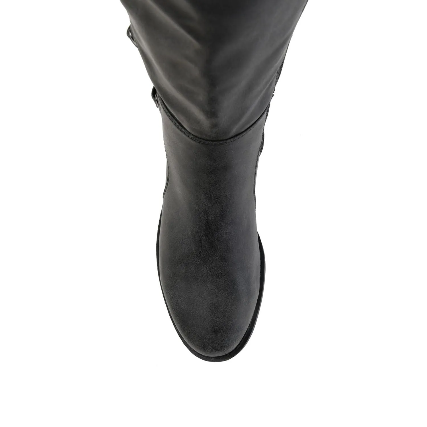 CARLY RIDING BOOTS IN FAUX LEATHER chunky edge