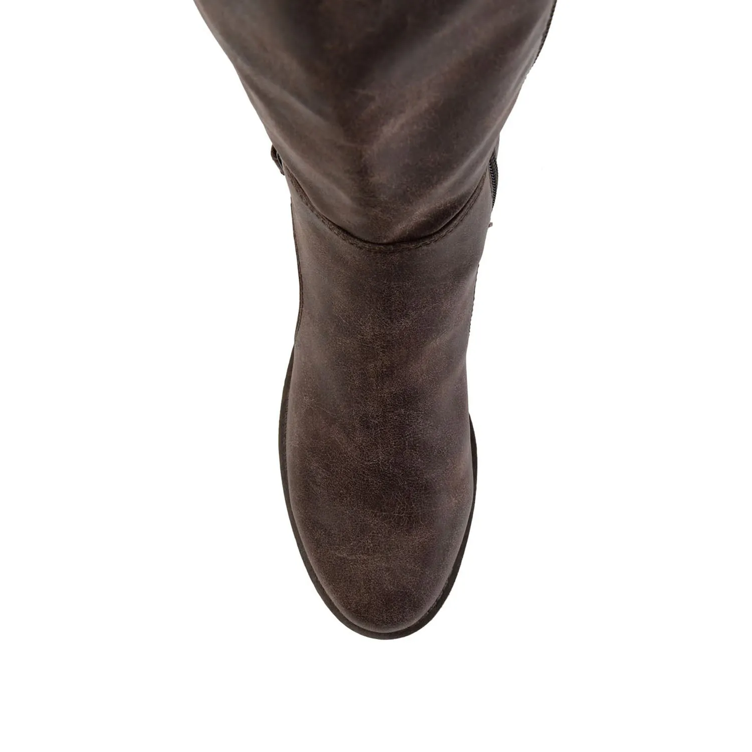 CARLY RIDING BOOTS IN FAUX LEATHER chunky edge