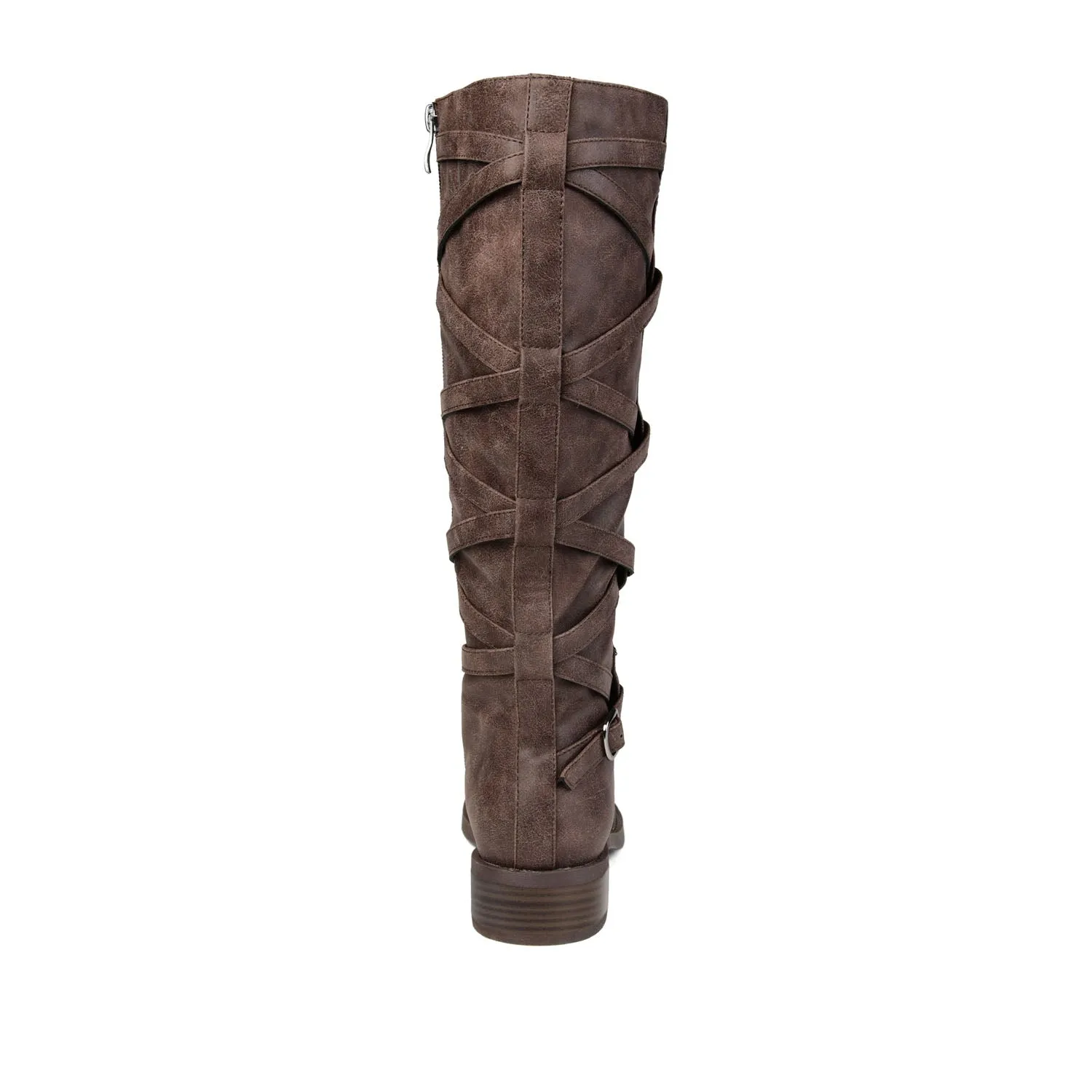 CARLY RIDING BOOTS IN FAUX LEATHER chunky edge