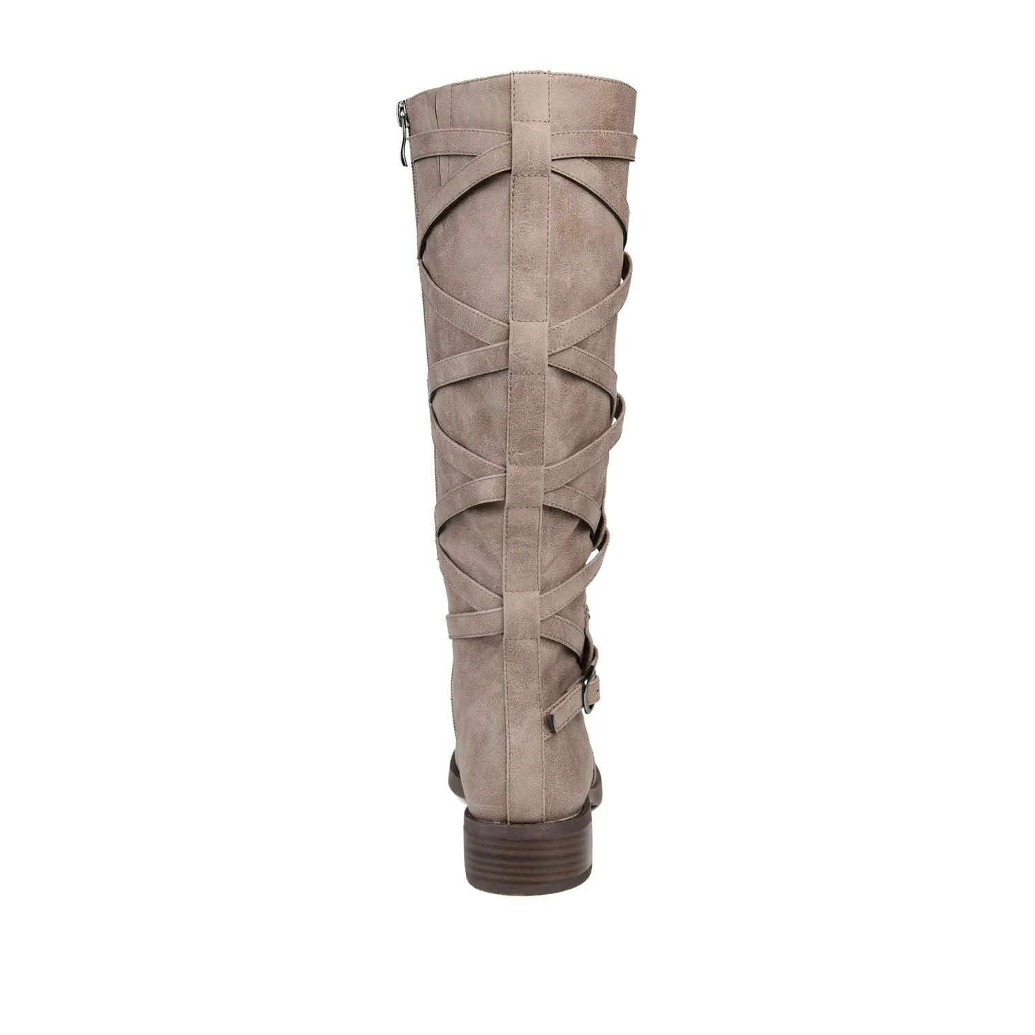 CARLY RIDING BOOTS IN FAUX LEATHER chunky edge