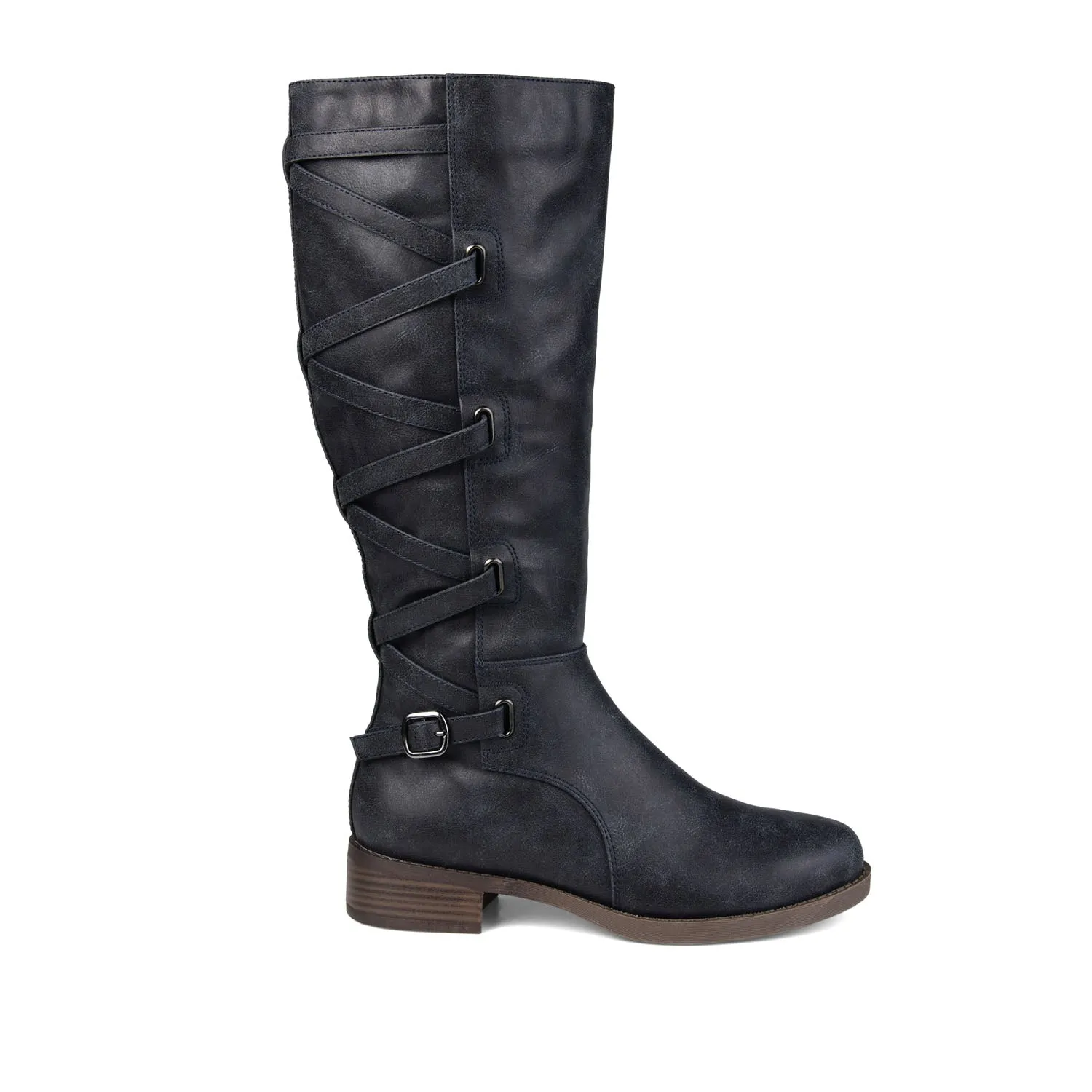 CARLY RIDING BOOTS IN FAUX LEATHER chunky edge