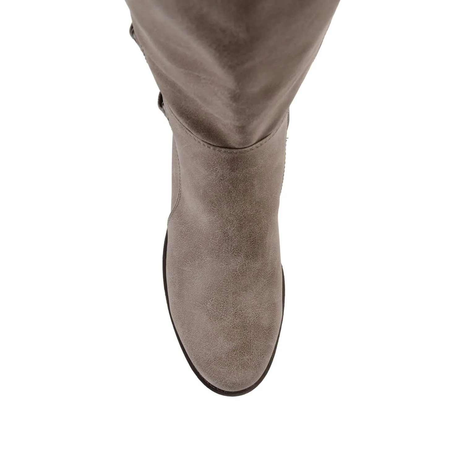 CARLY RIDING BOOTS IN FAUX LEATHER chunky edge