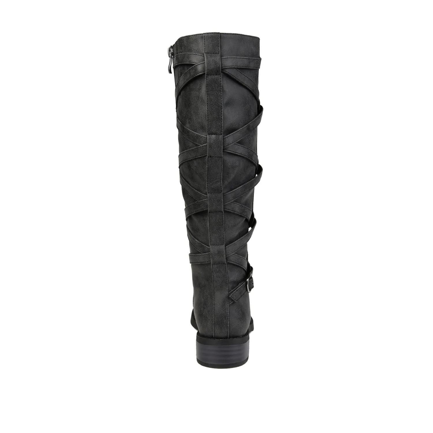 CARLY RIDING BOOTS IN FAUX LEATHER chunky edge