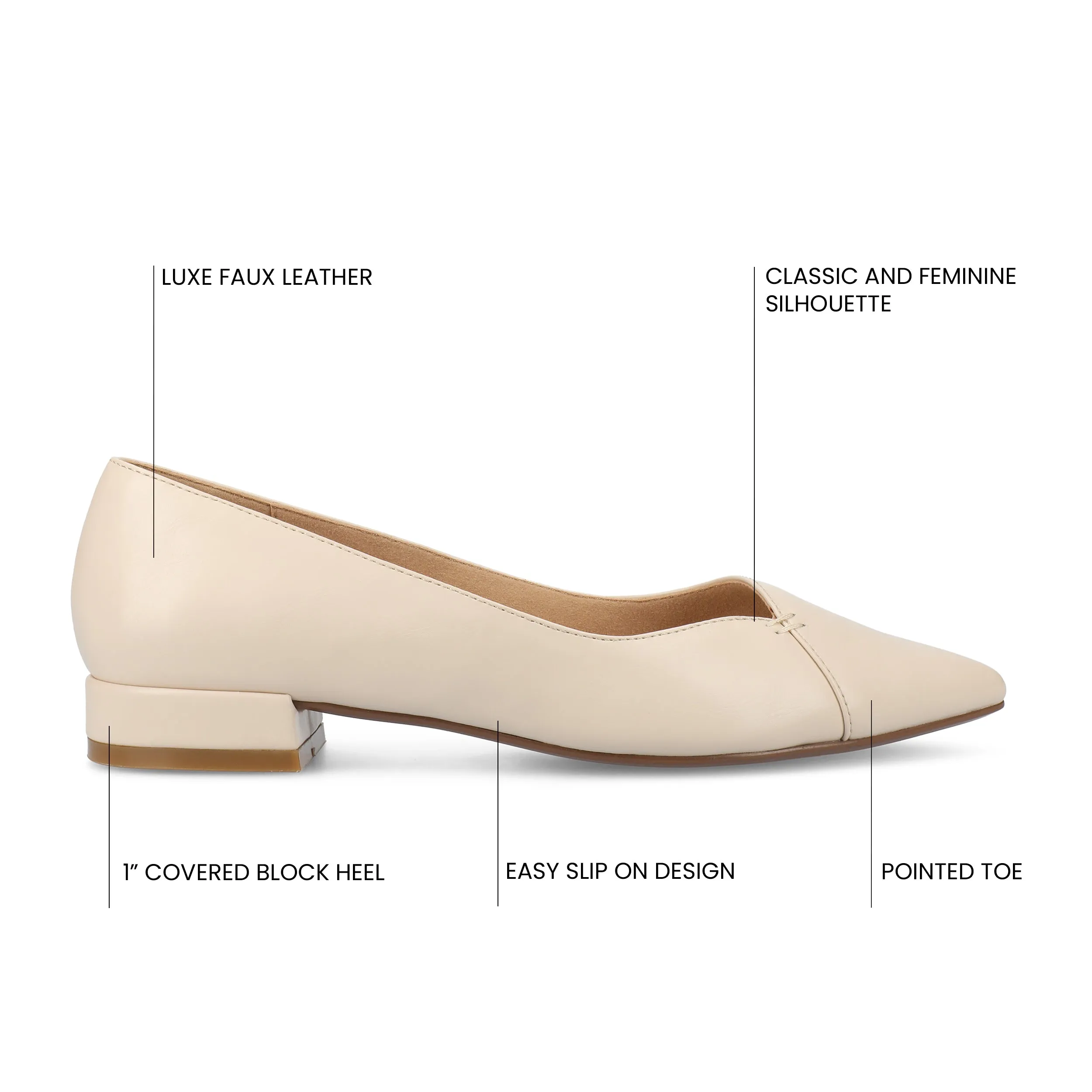 CARMIN SLIP ON DRESS FLATS navy neat