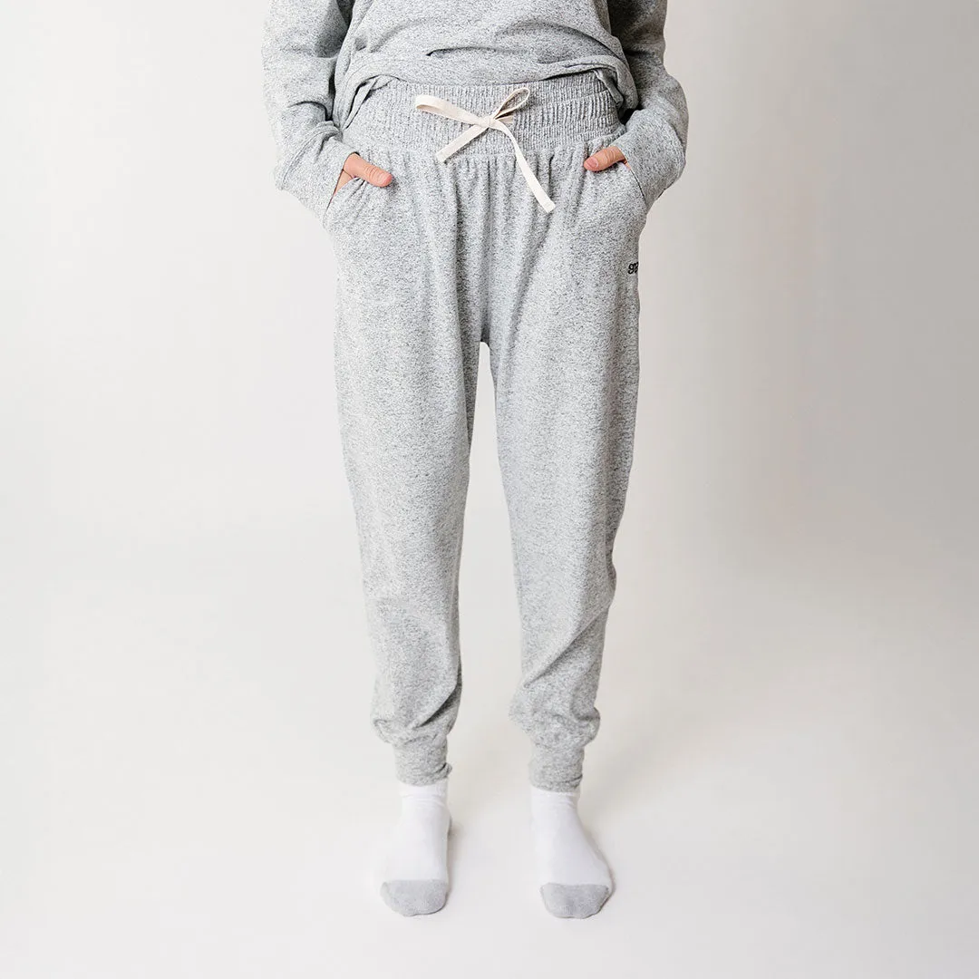 Carry On Joggers, Heather Grey laid back